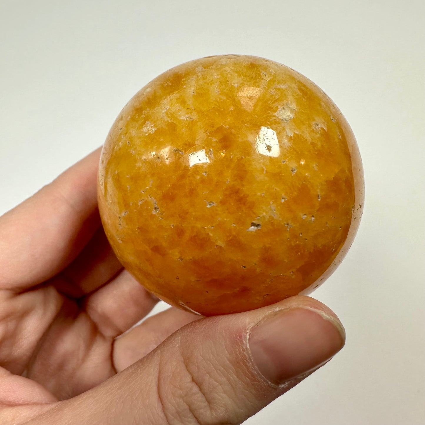 Juicy Orange Calcite Sphere (A)