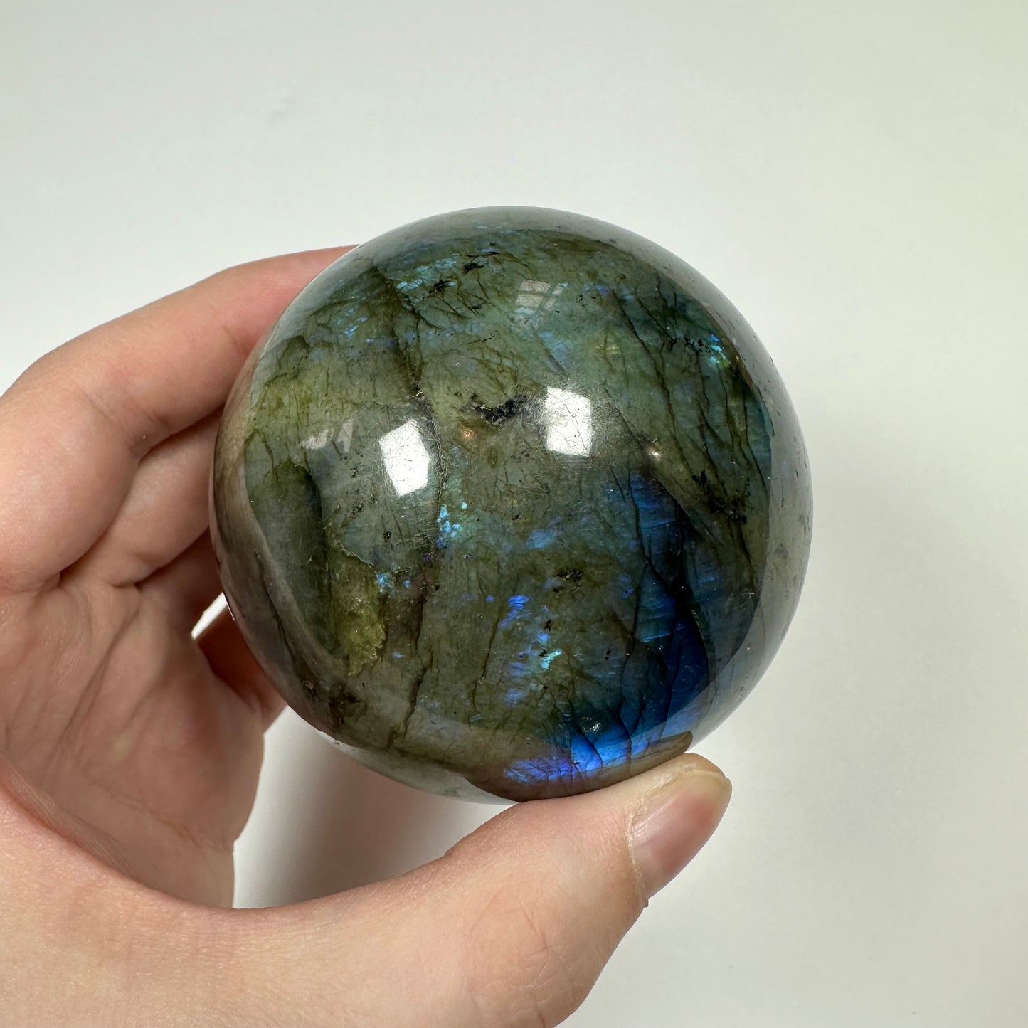 Blue Flash Labradorite Sphere (A)