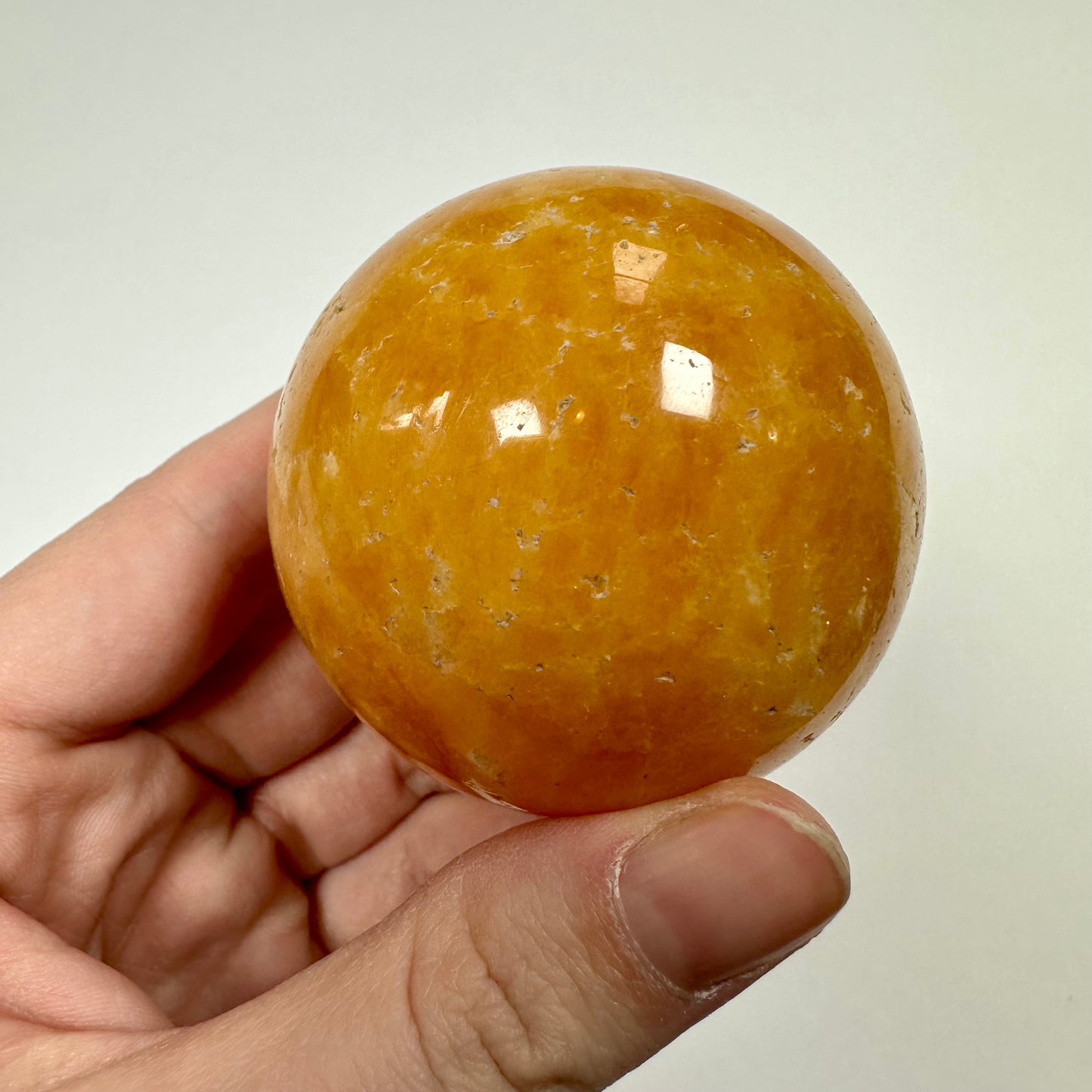 Juicy Orange Calcite Sphere (A)