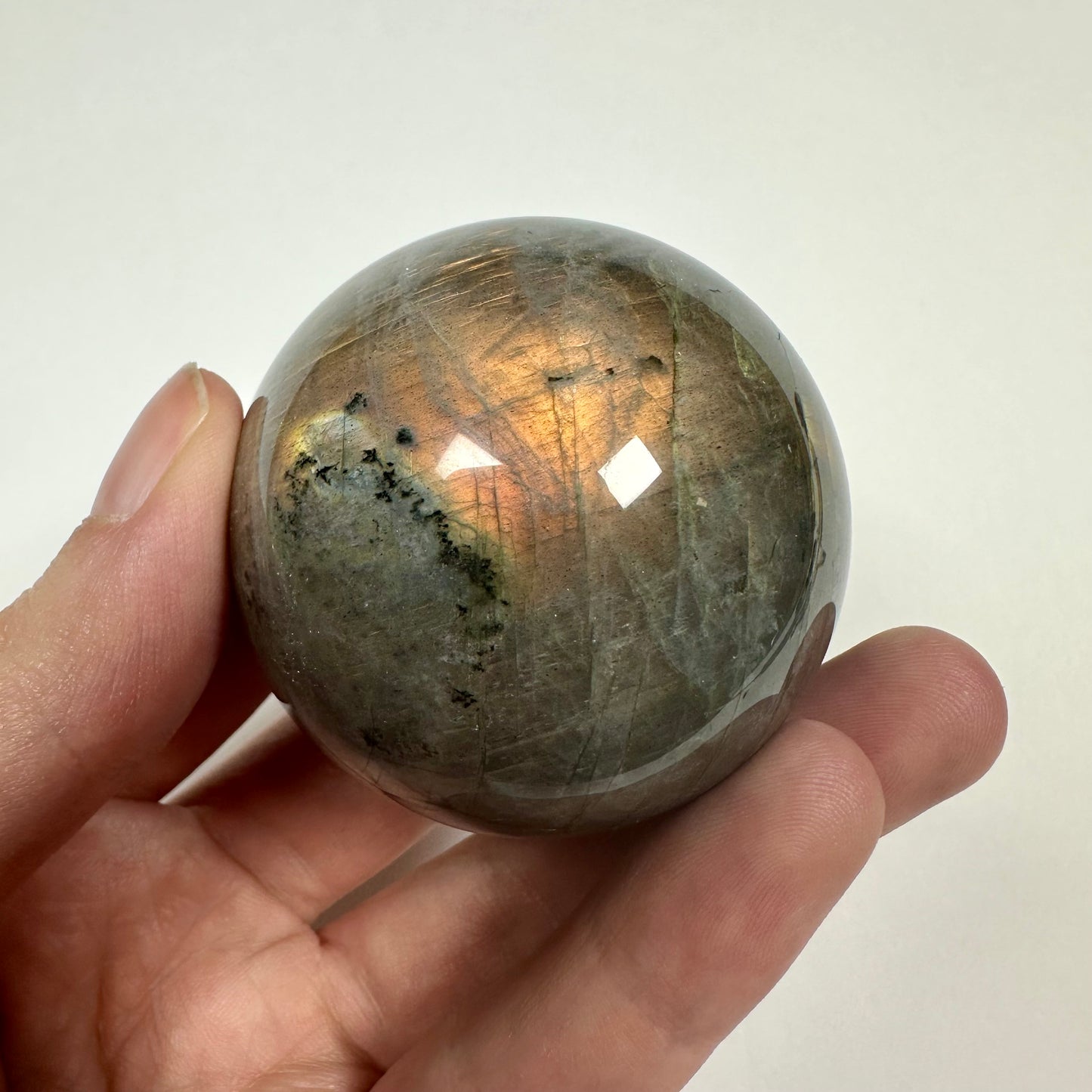 Sunset Flash Labradorite Sphere