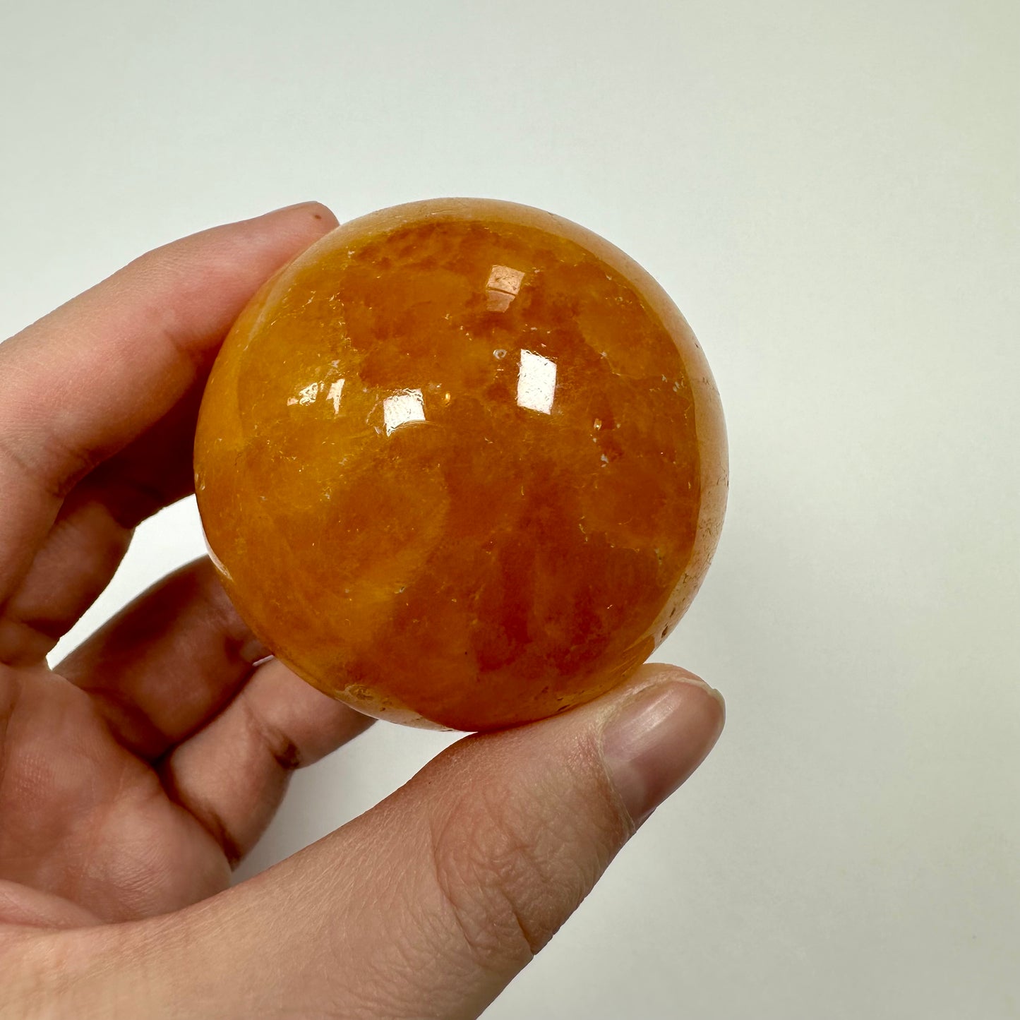 Juicy Orange Calcite Sphere (A)