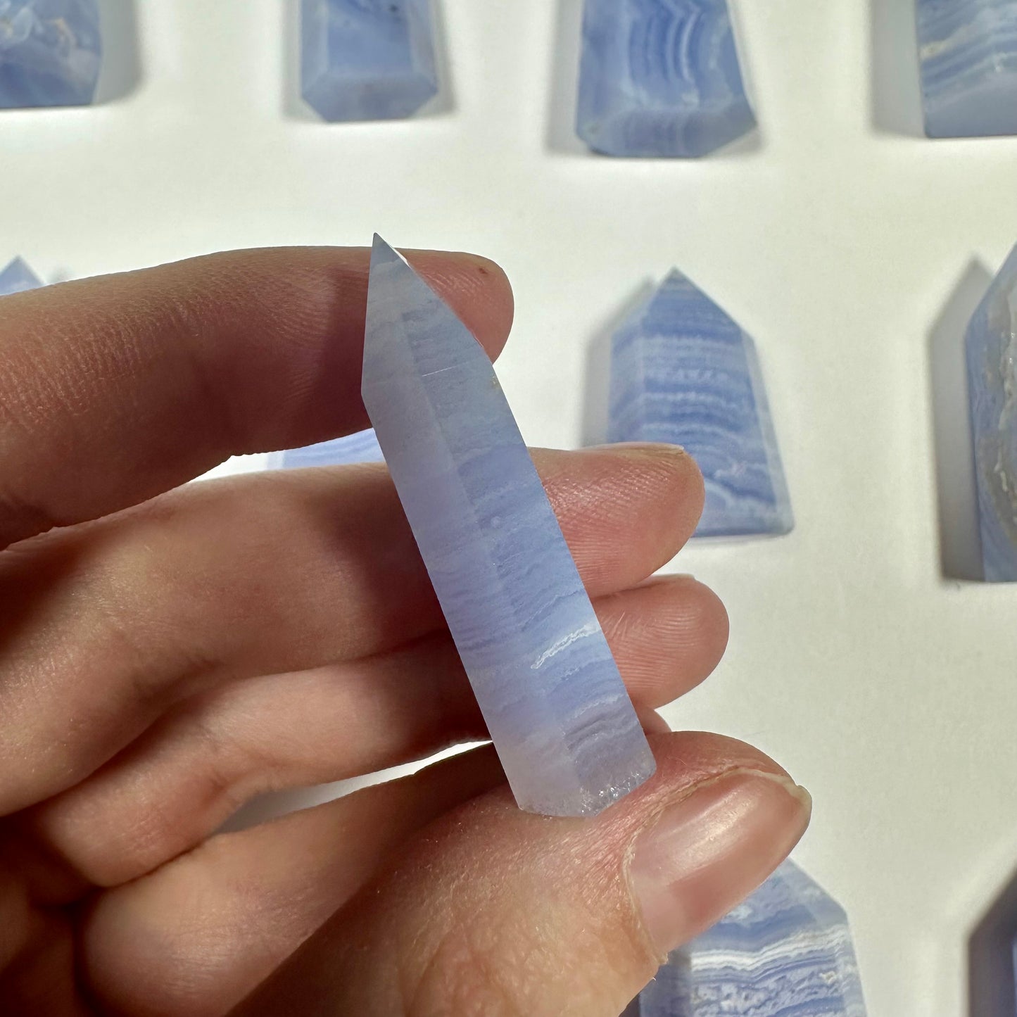 Blue Lace Agate Tower (E)