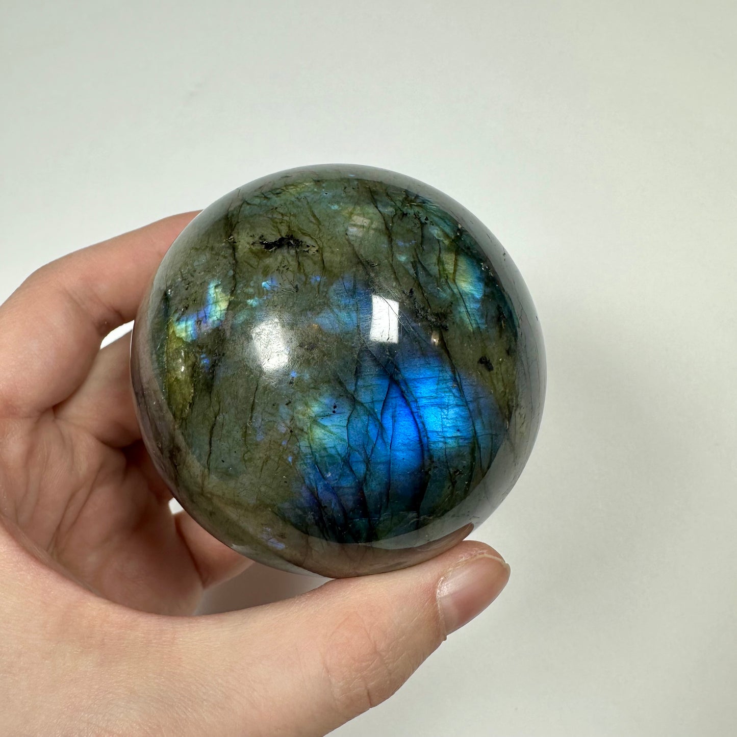 Blue Flash Labradorite Sphere (A)