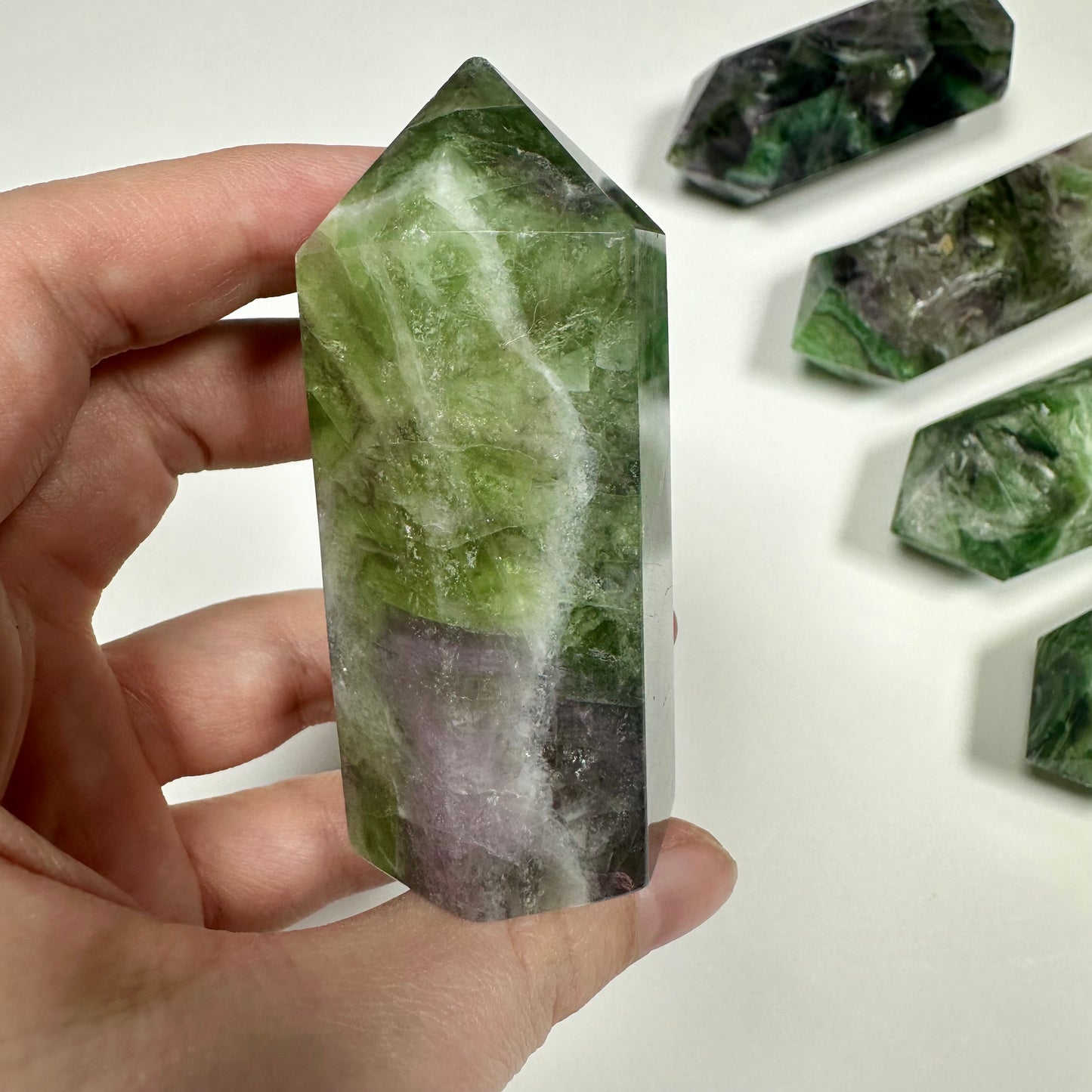 Green Fluorite tower (A)