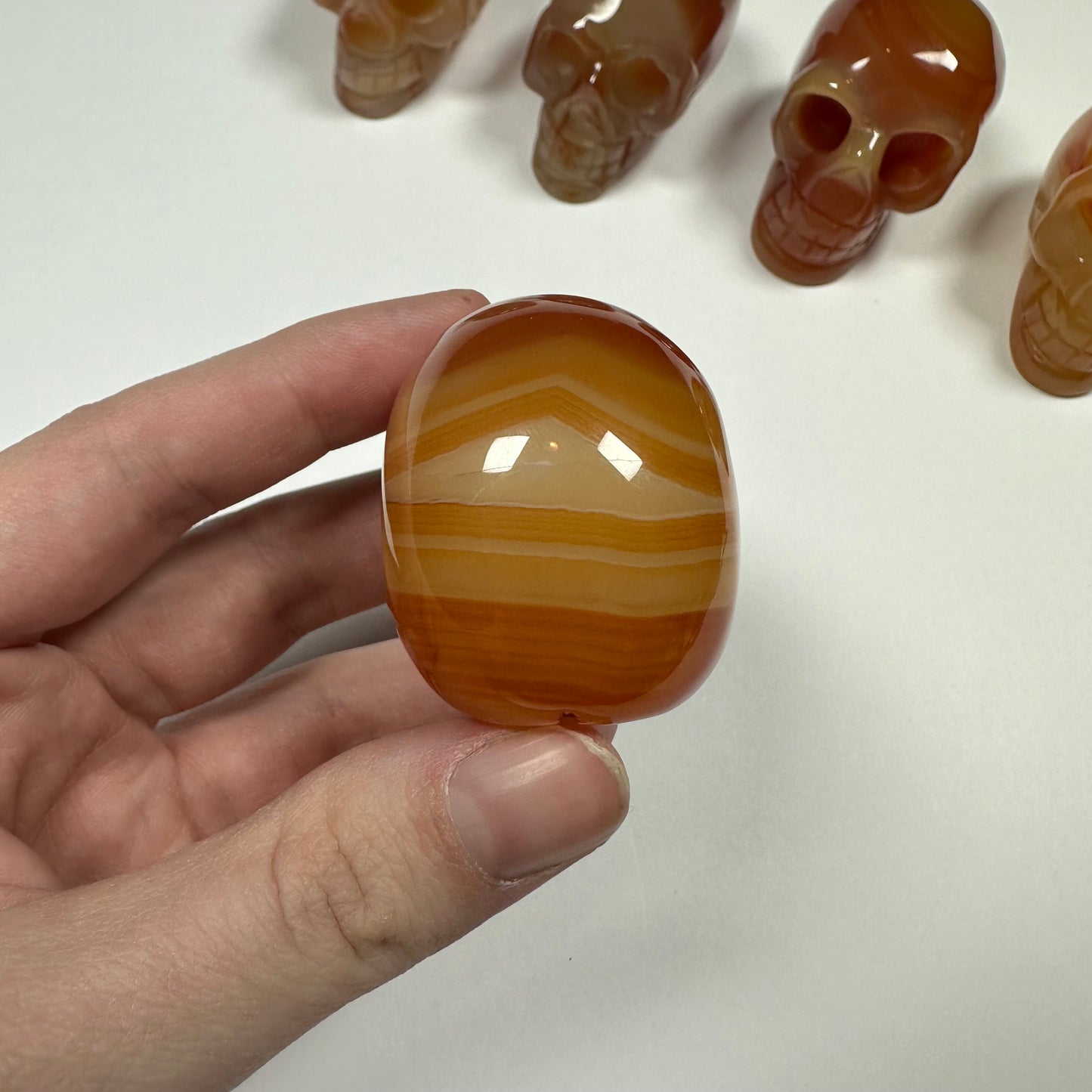 Carnelian Agate Skull (A)