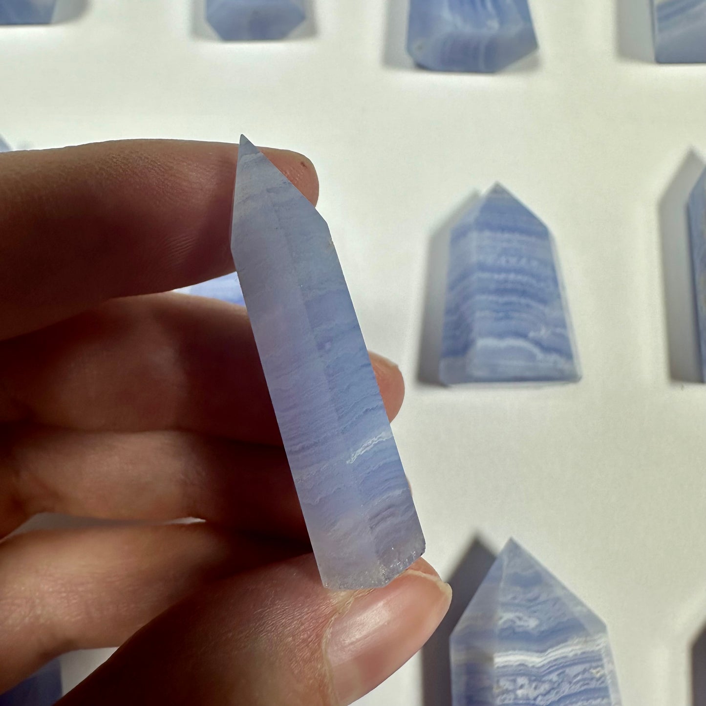 Blue Lace Agate Tower (E)