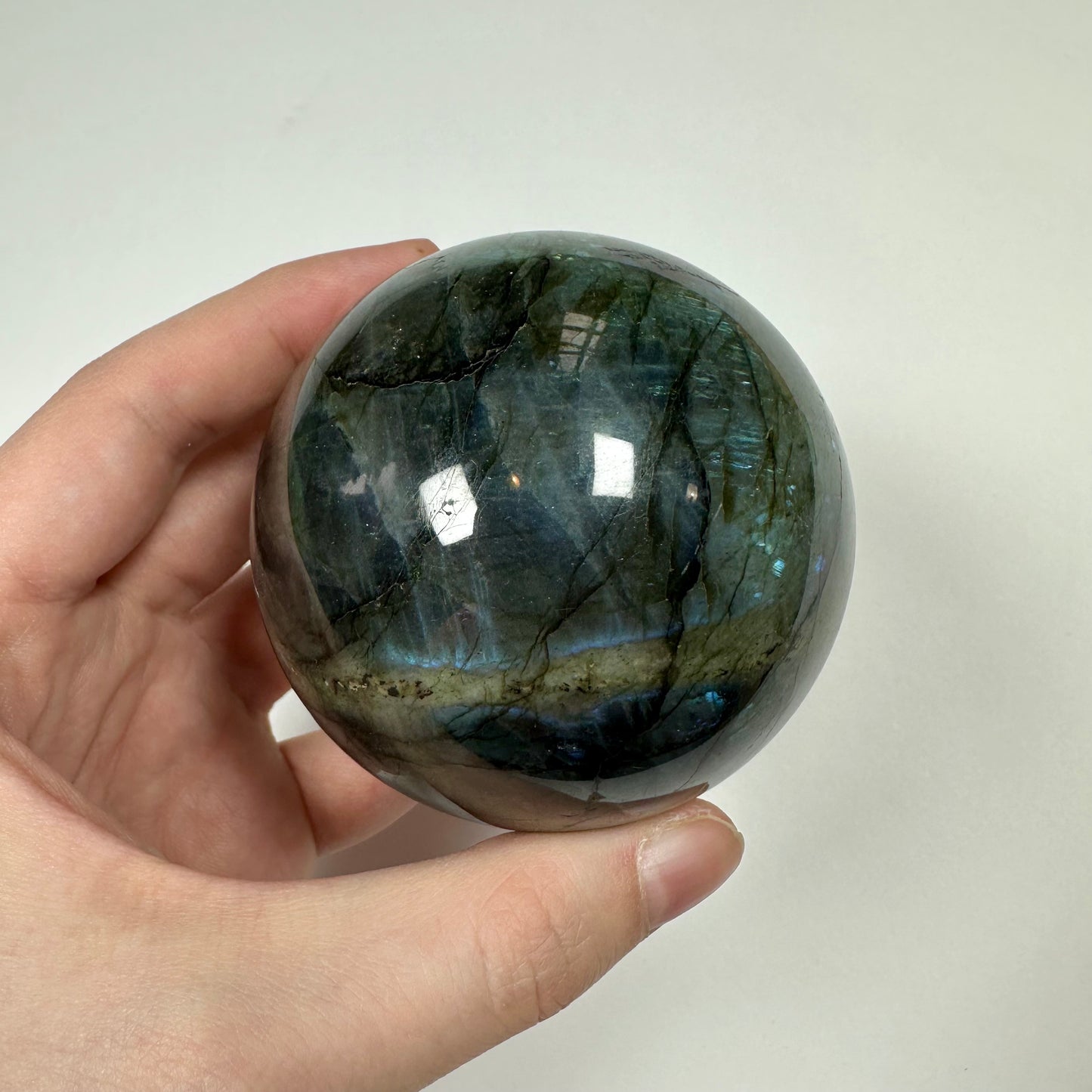 Blue Flash Labradorite Sphere (A)