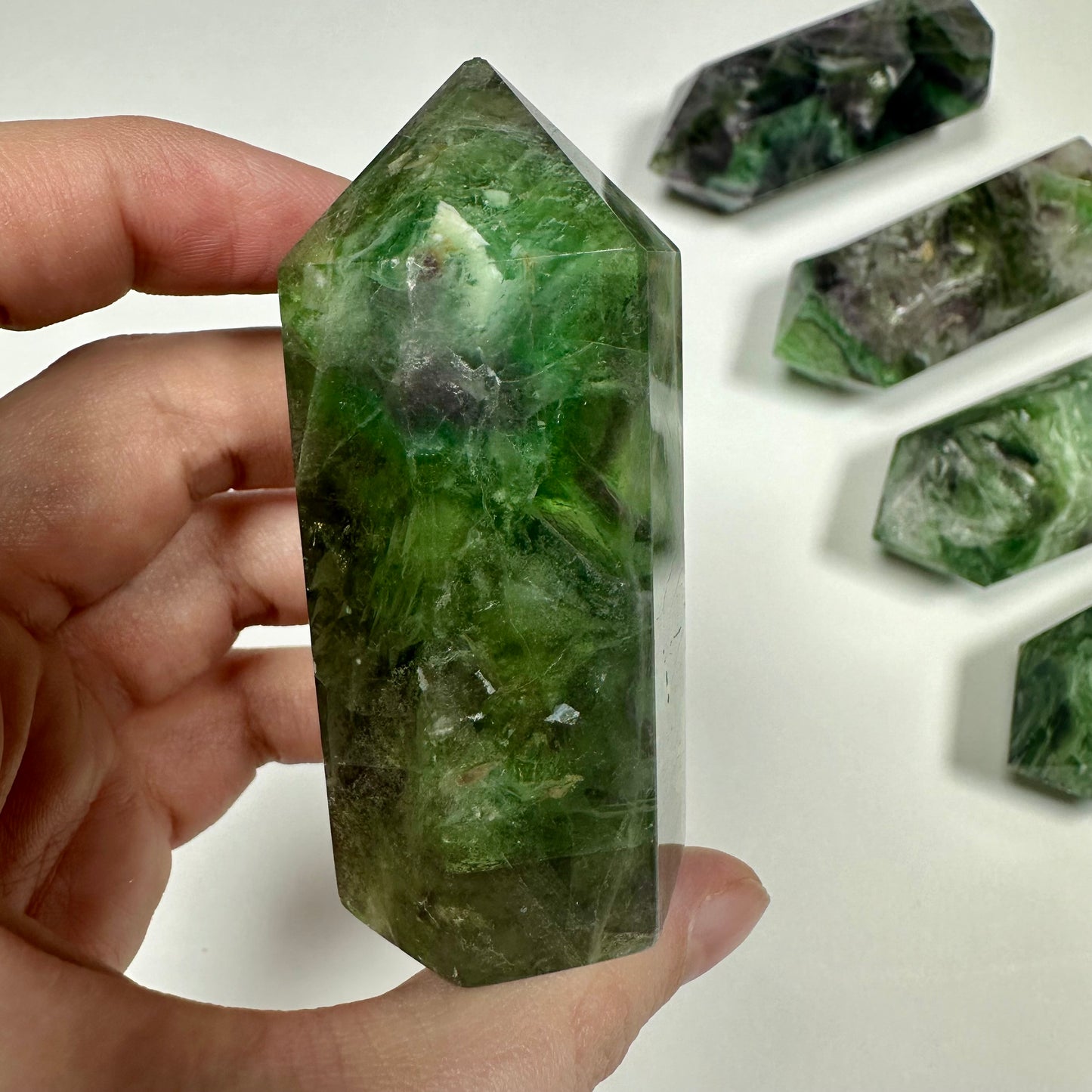 Green Fluorite tower (A)
