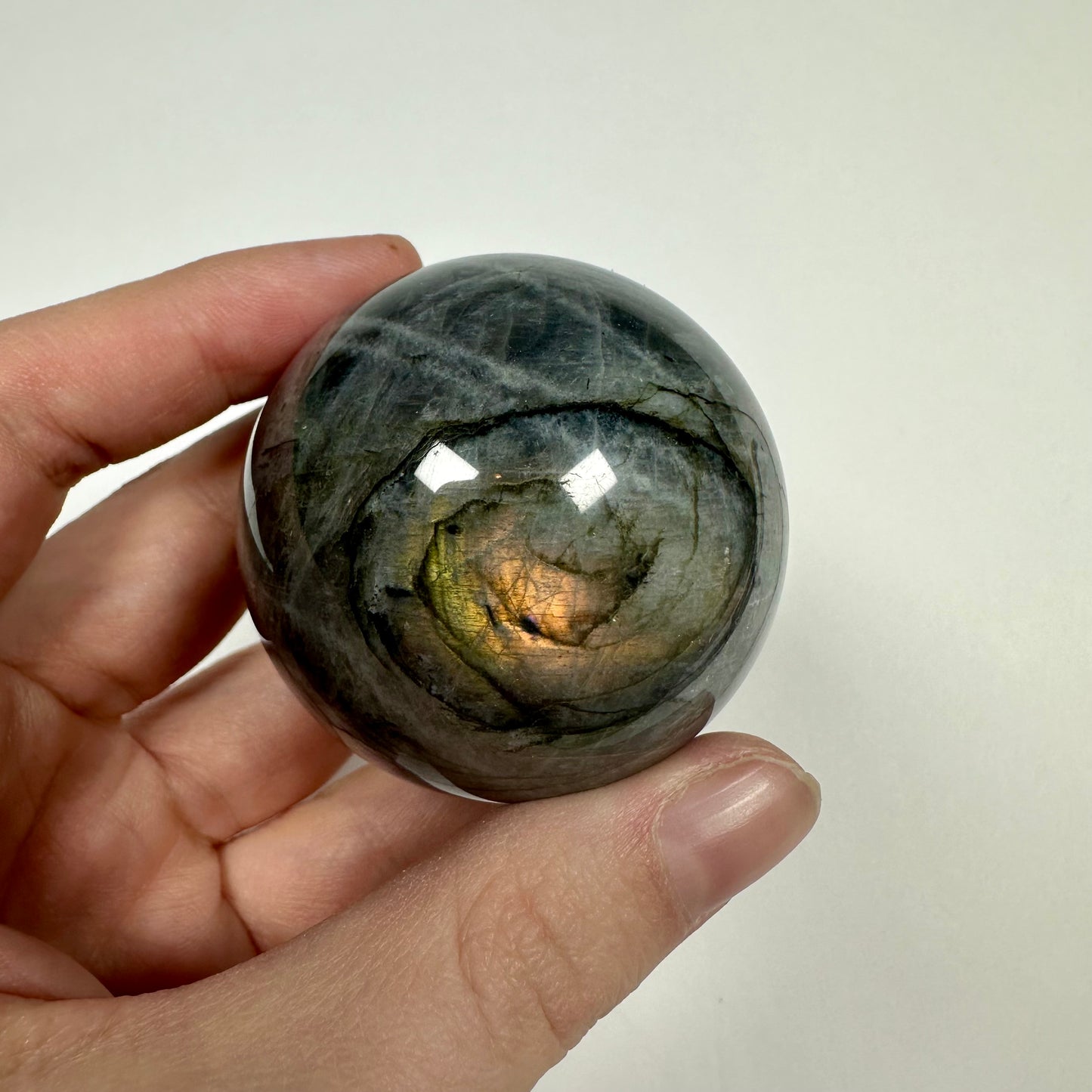 Sunset Flash Labradorite Sphere