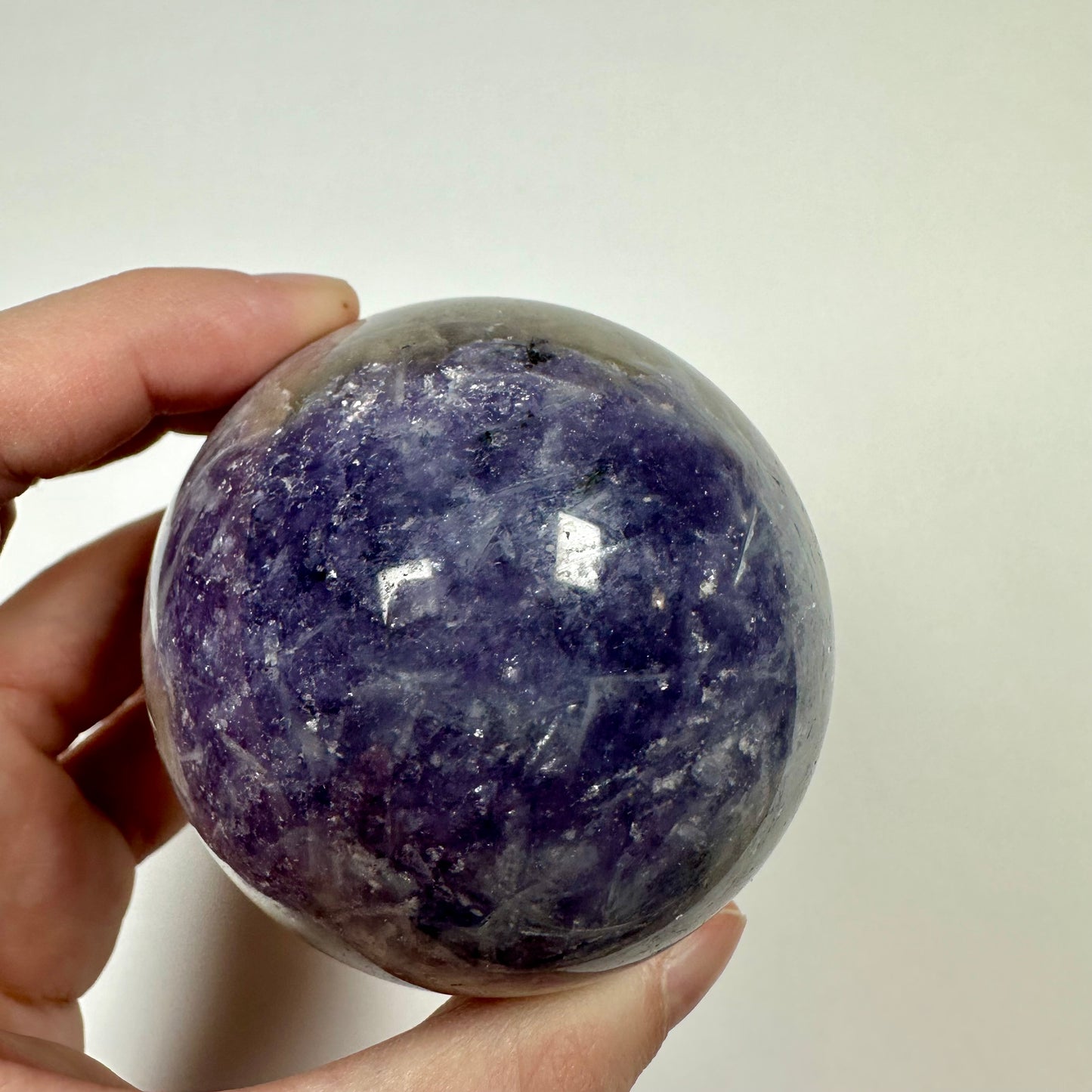 Unicorn Stone - Lepidolite Smokey Quartz Pink Tourmaline Sphere