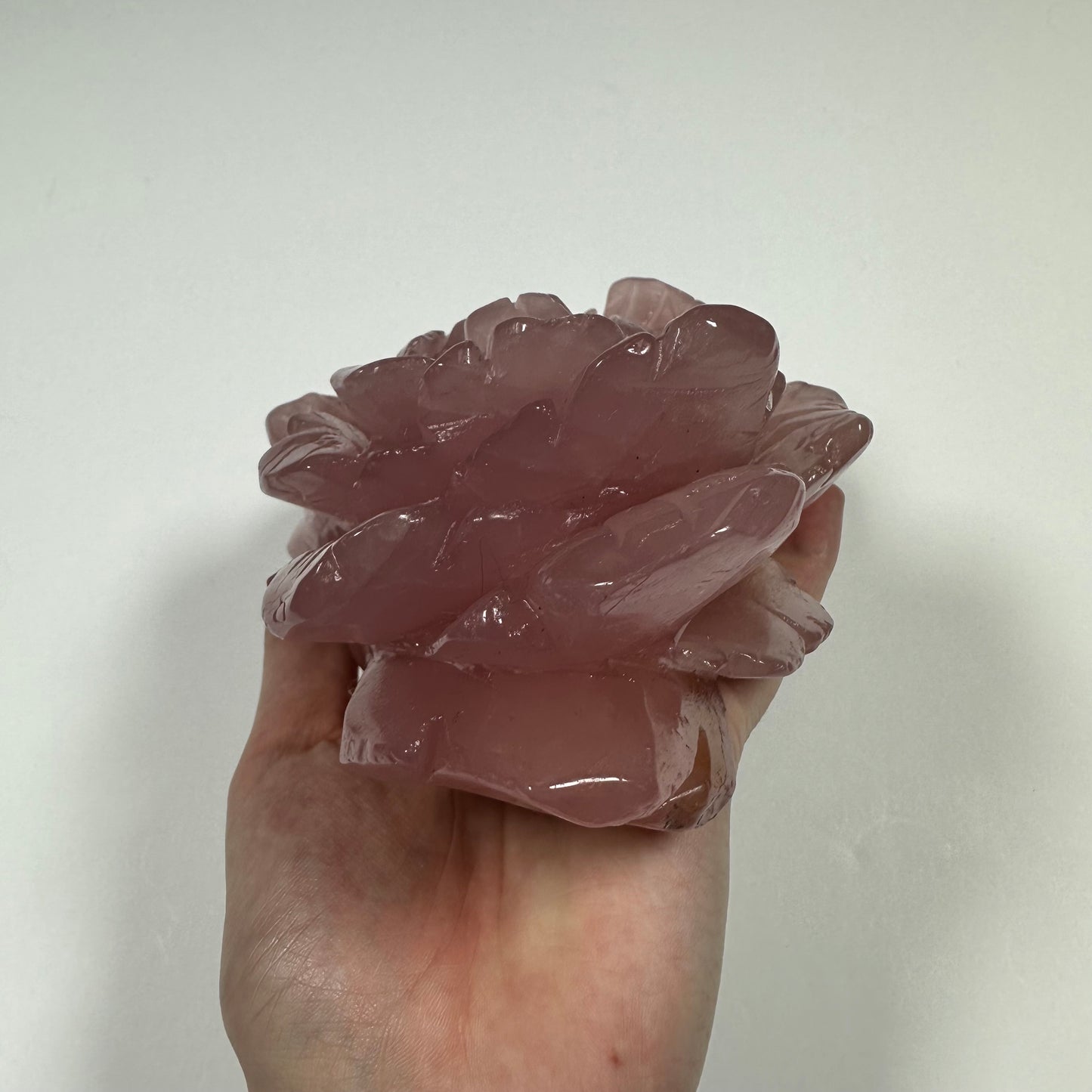 Rose Quartz Large Rose Flower