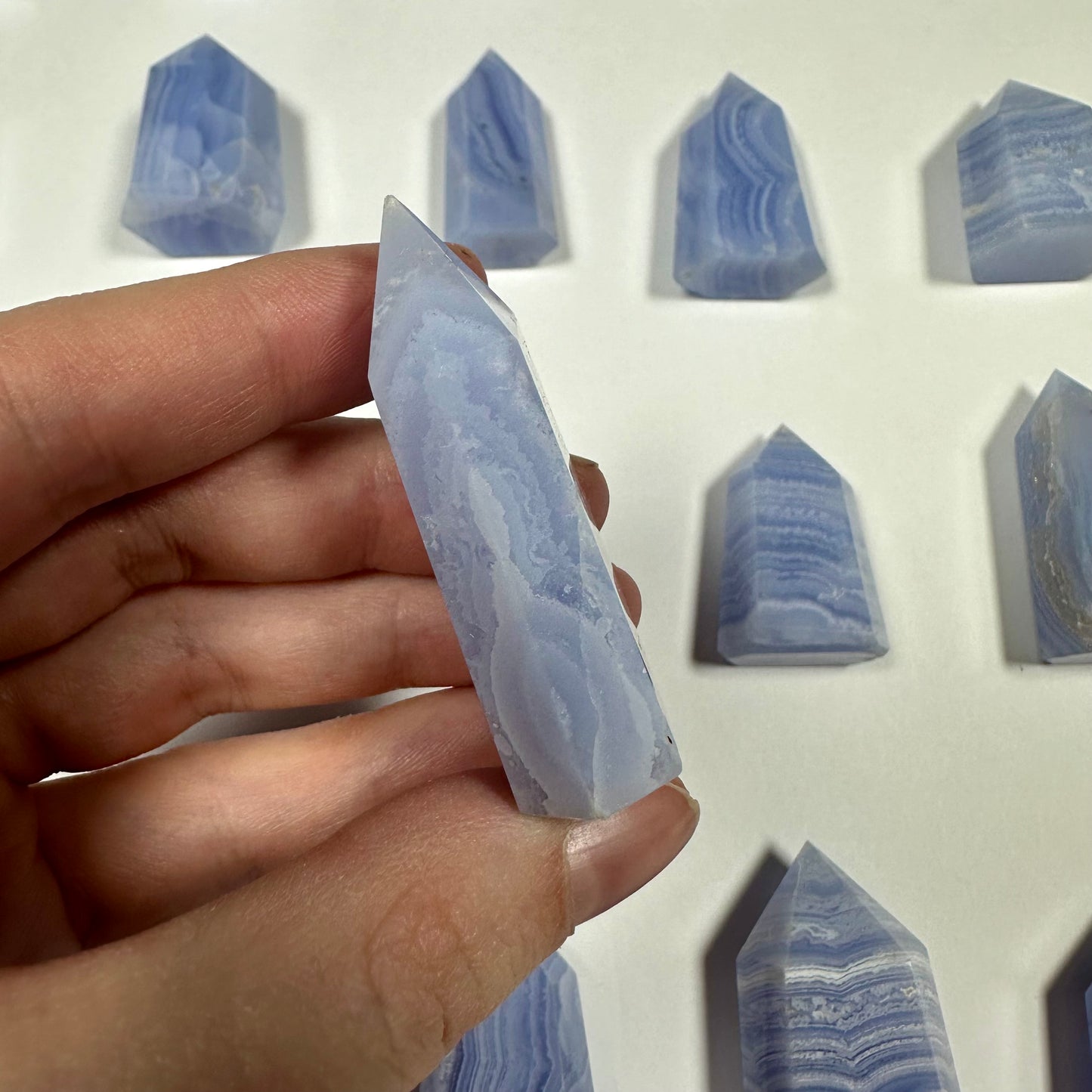 Blue Lace Agate Tower (D)