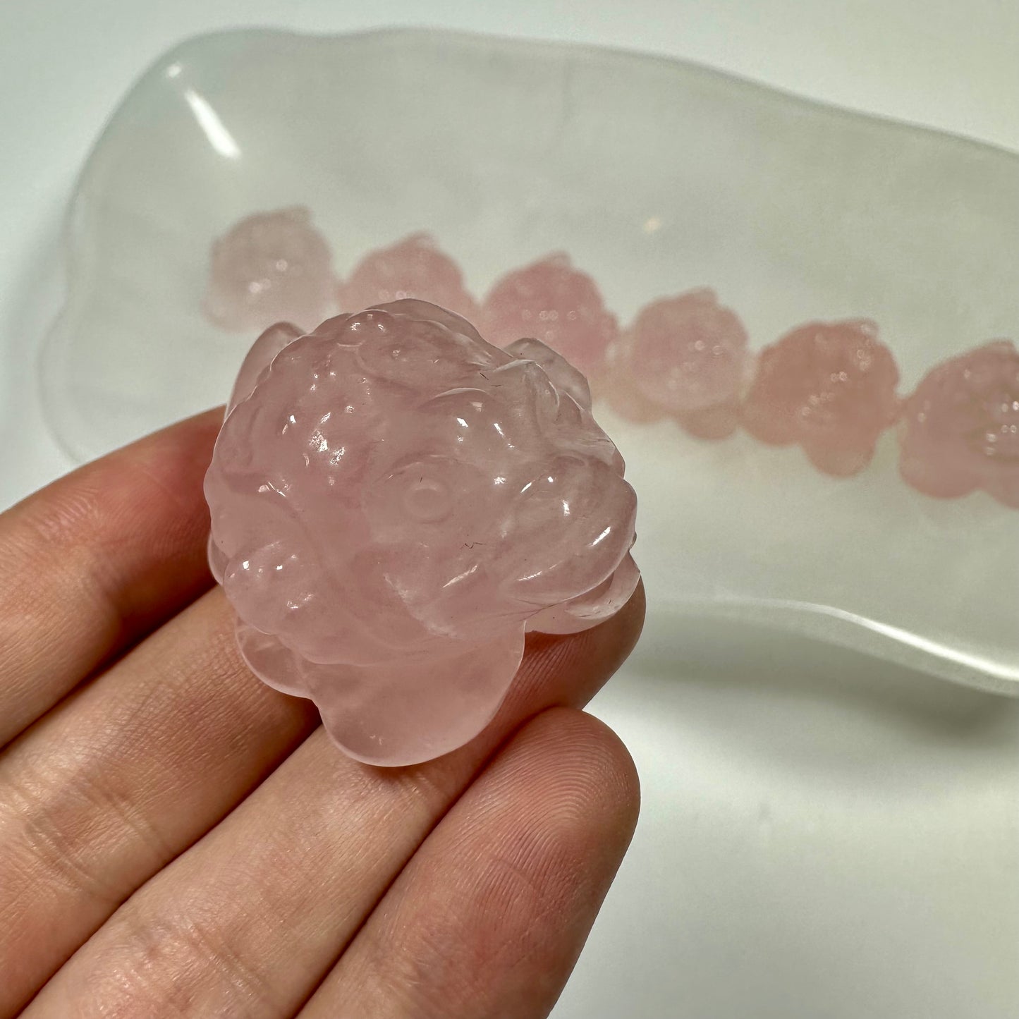 Mini Rose Quartz Money Toad - Intuitively Picked