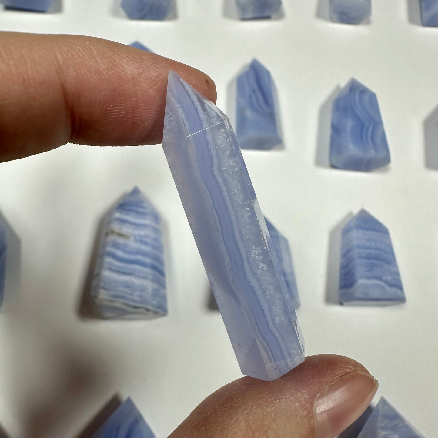 Blue Lace Agate Tower (G)