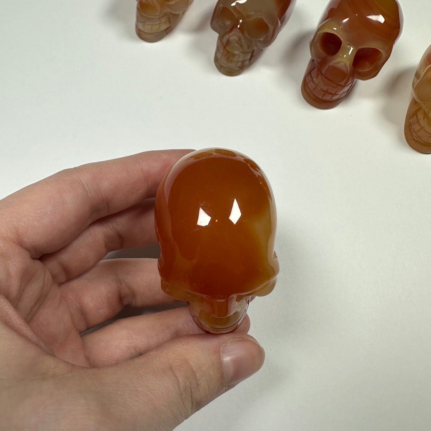 Carnelian Agate Skull (A)