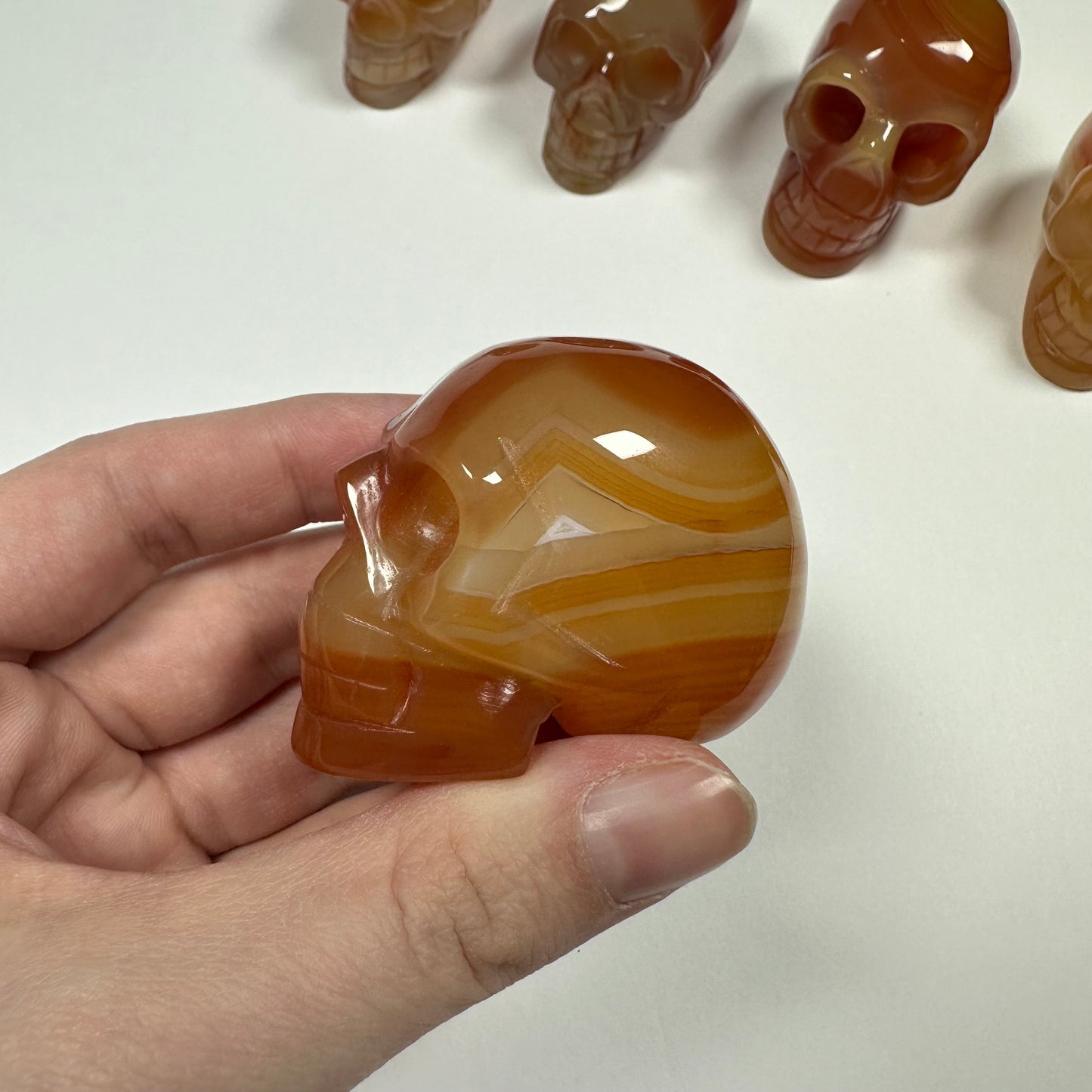 Carnelian Agate Skull (A)