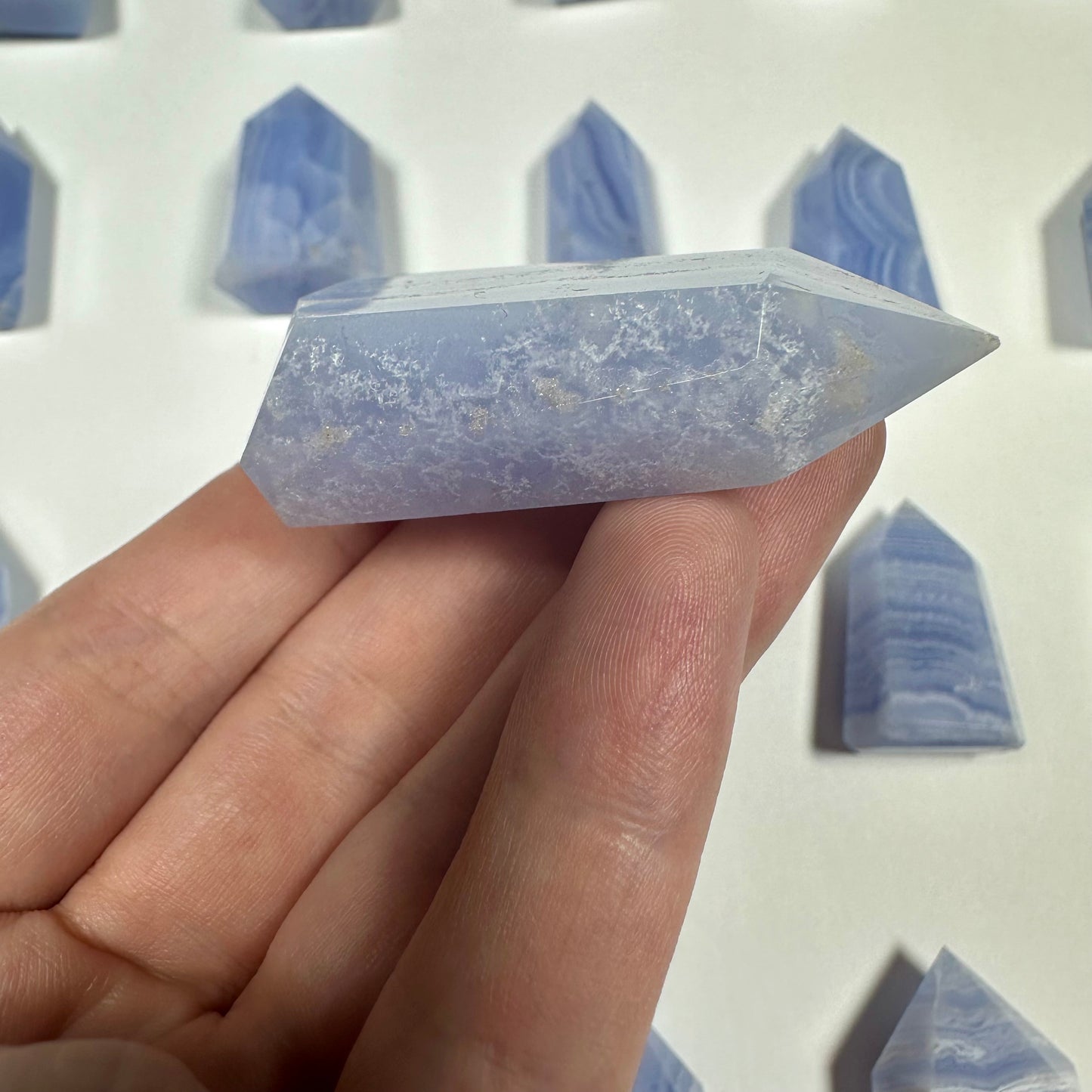 Blue Lace Agate Tower (D)