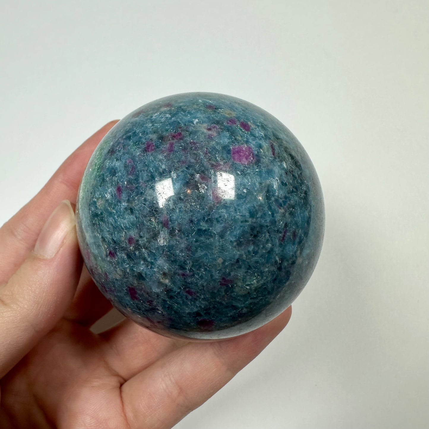 Ruby Kyanite Zosite Sphere