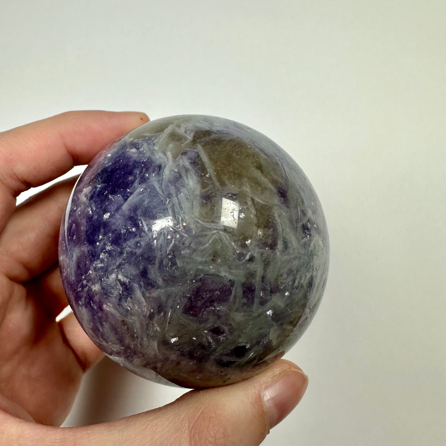 Unicorn Stone - Lepidolite Smokey Quartz Pink Tourmaline Sphere
