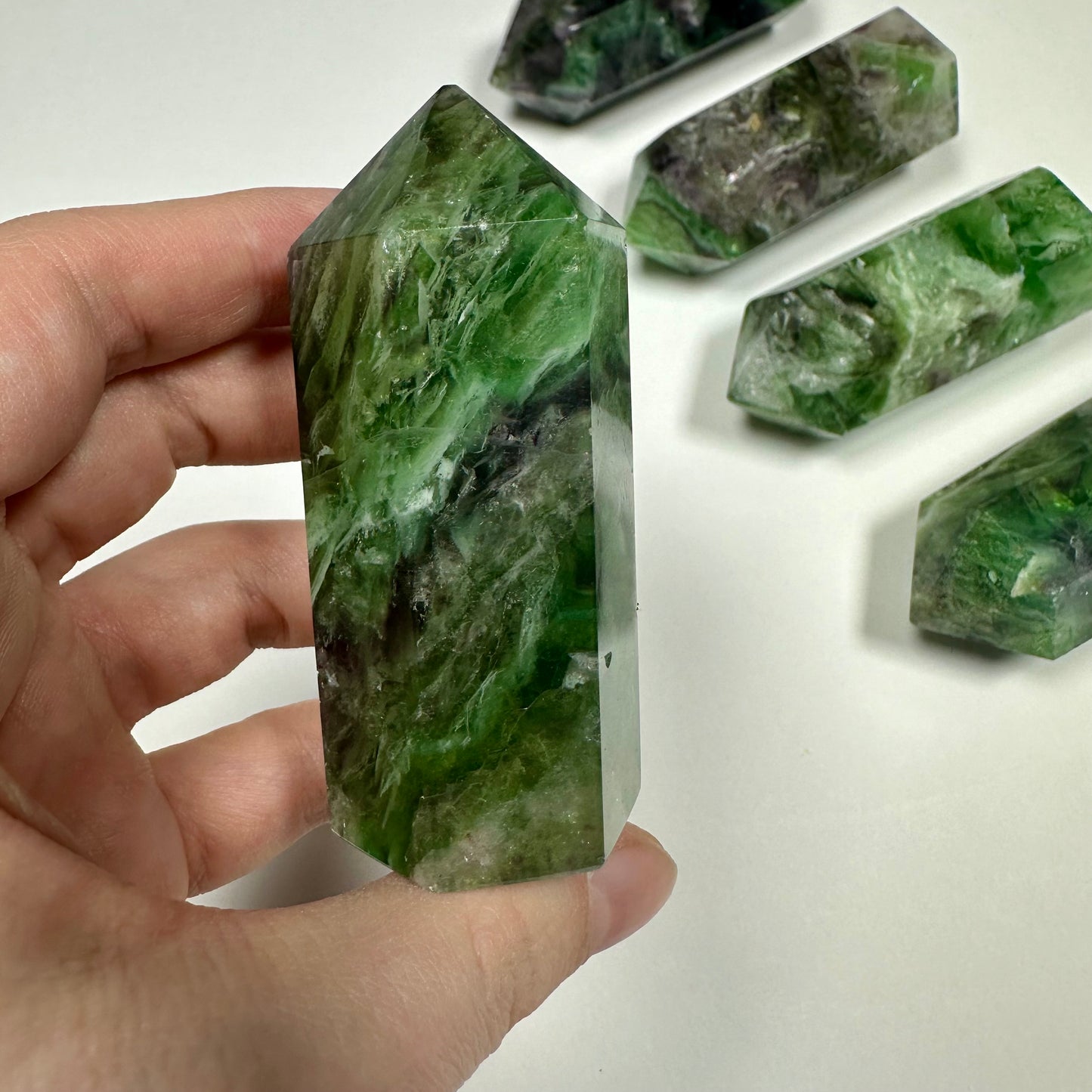 Green Fluorite tower (B)