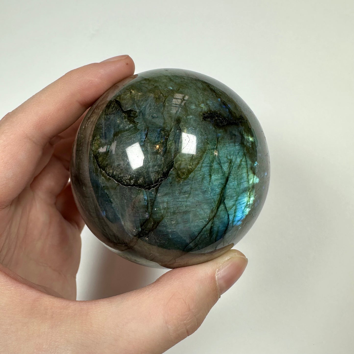 Blue Flash Labradorite Sphere (A)