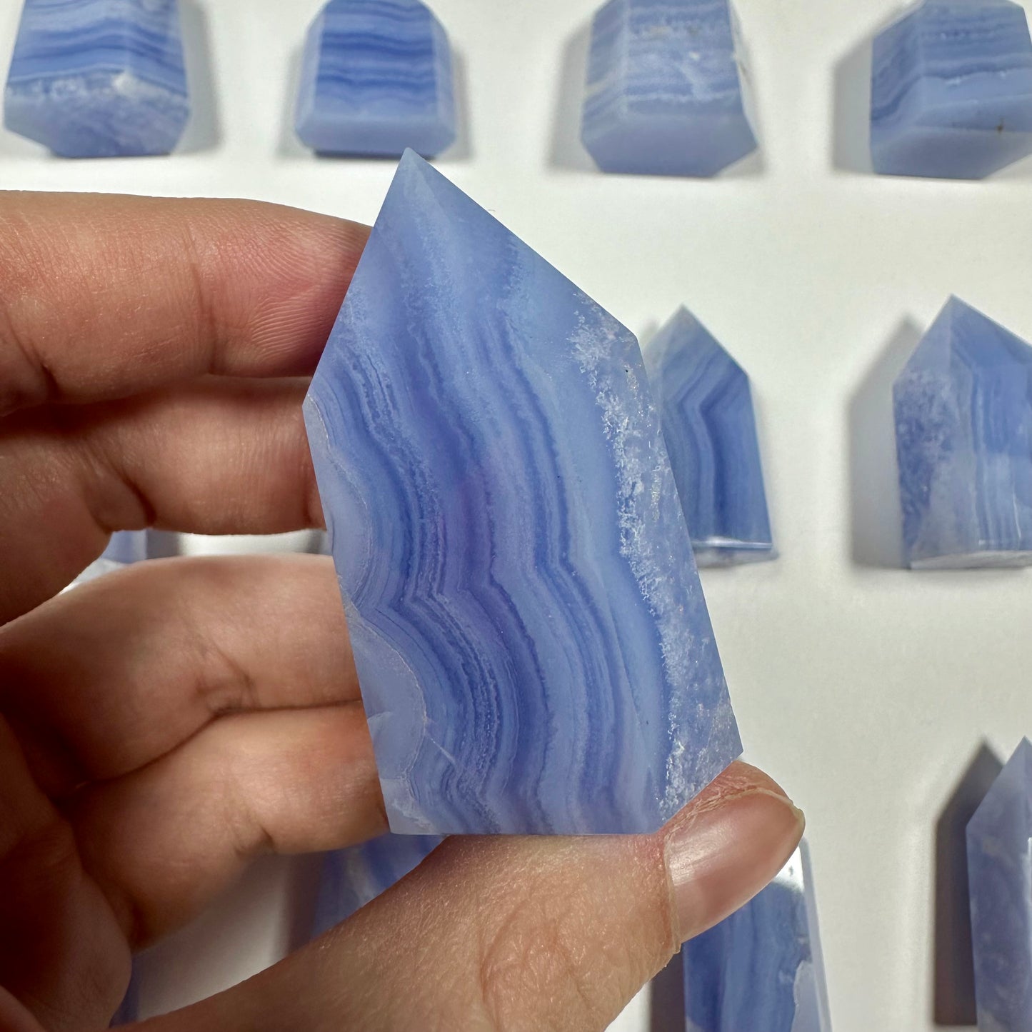Blue Lace Agate Tower (B)