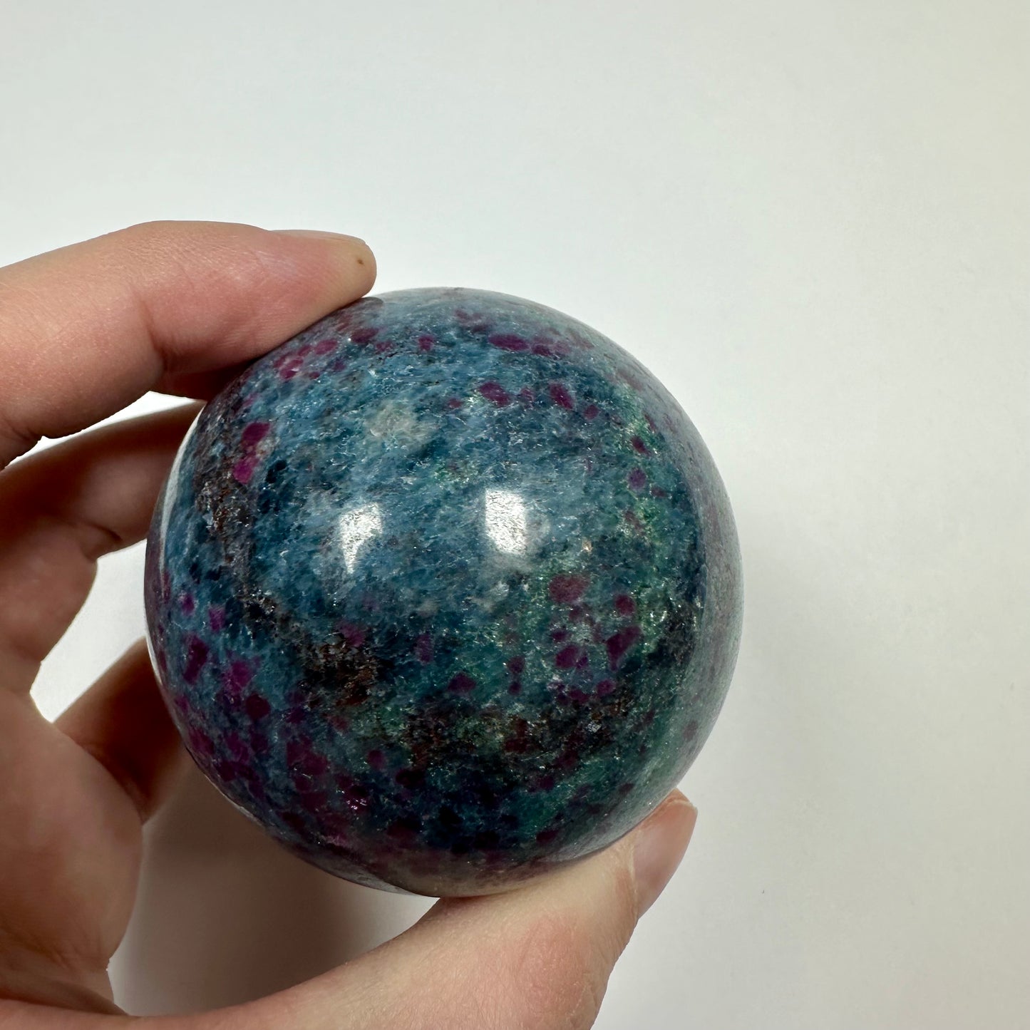Ruby Kyanite Zosite Sphere