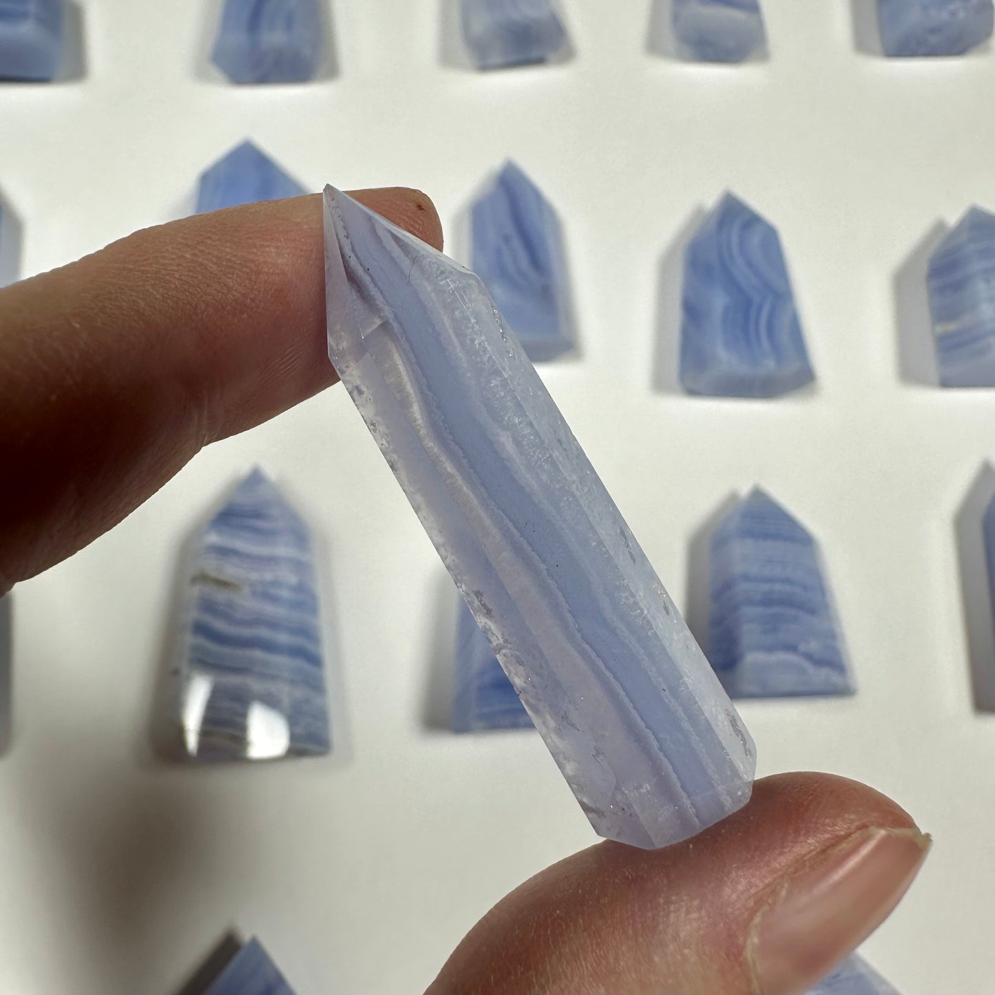 Blue Lace Agate Tower (F)