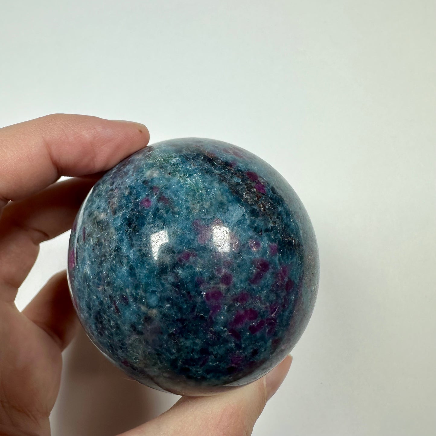 Ruby Kyanite Zosite Sphere