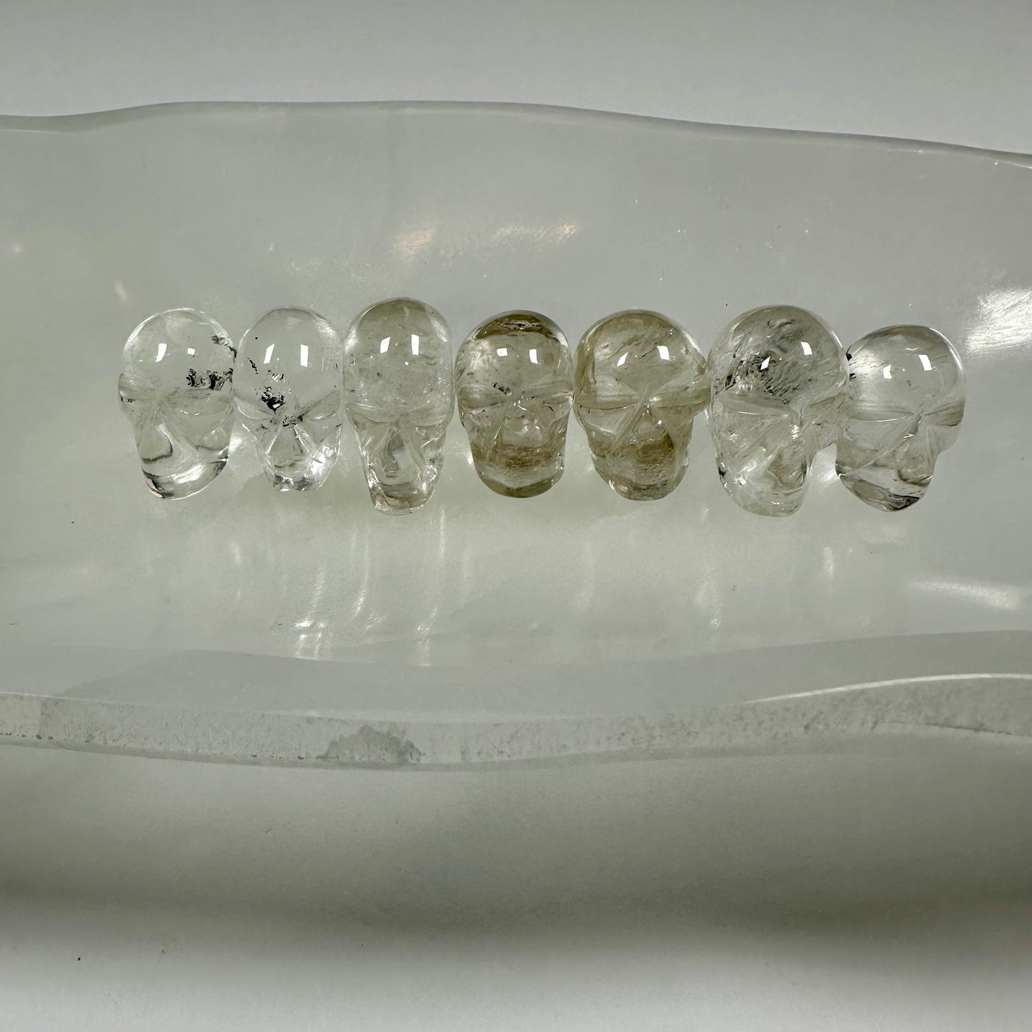 Mini Clear Quartz Skulls from Brazil - Intuitively Picked