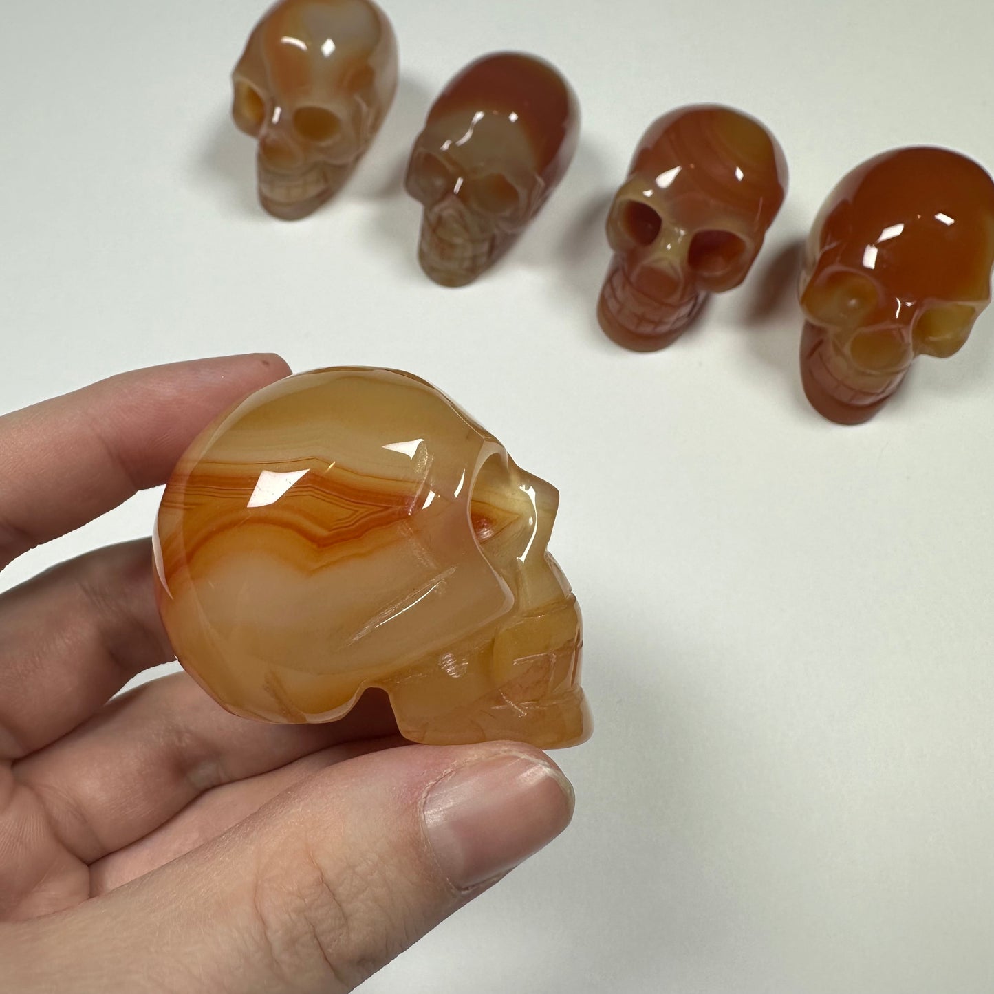 Carnelian Agate Skull (B)