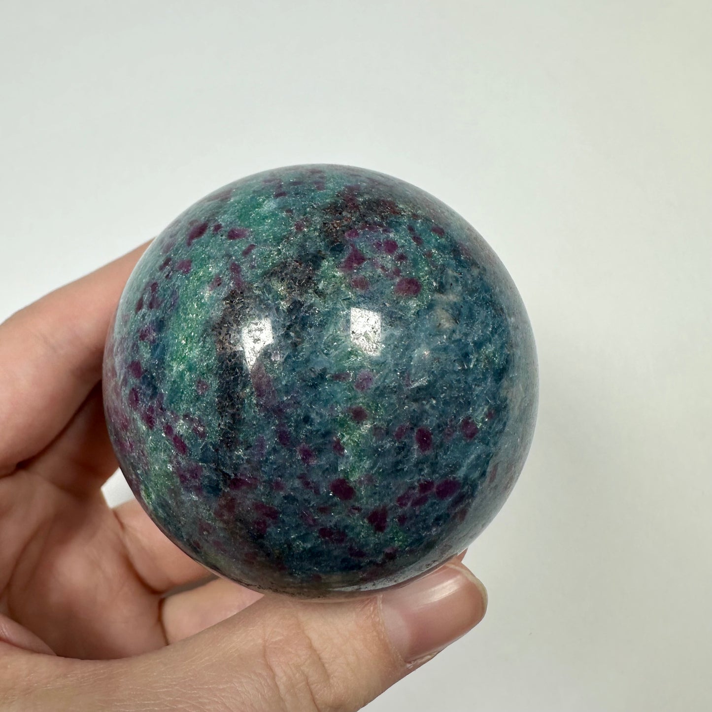 Ruby Kyanite Zosite Sphere