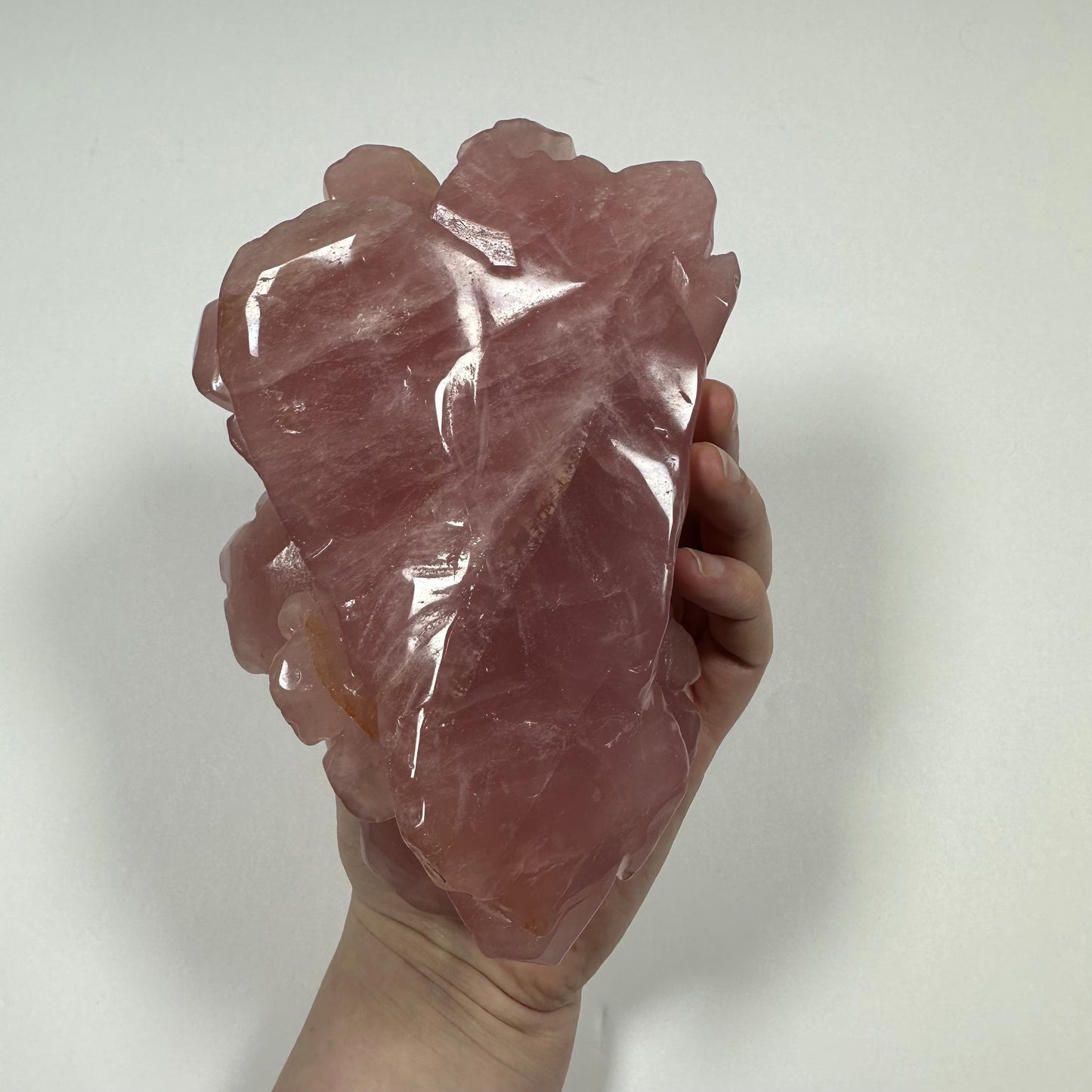 Rose Quartz Large Rose Flower