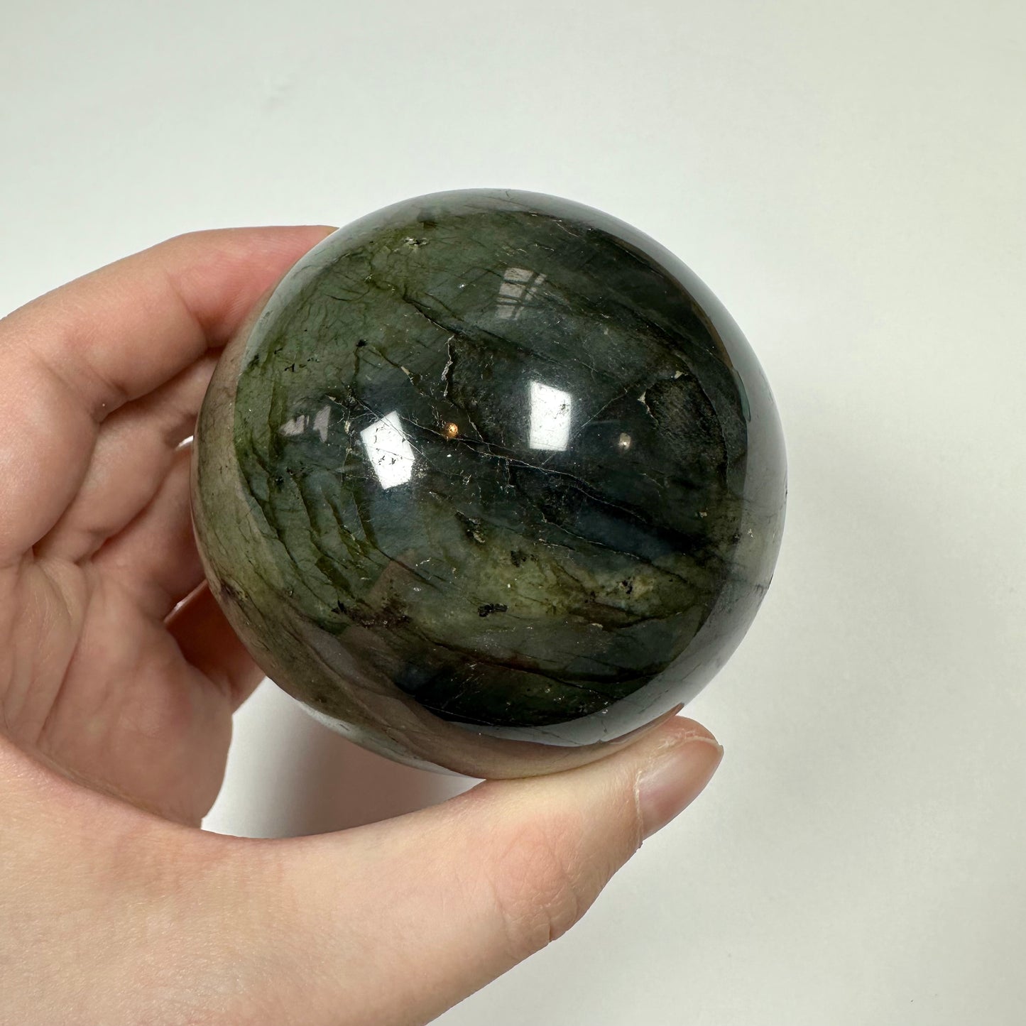 Blue Flash Labradorite Sphere (A)