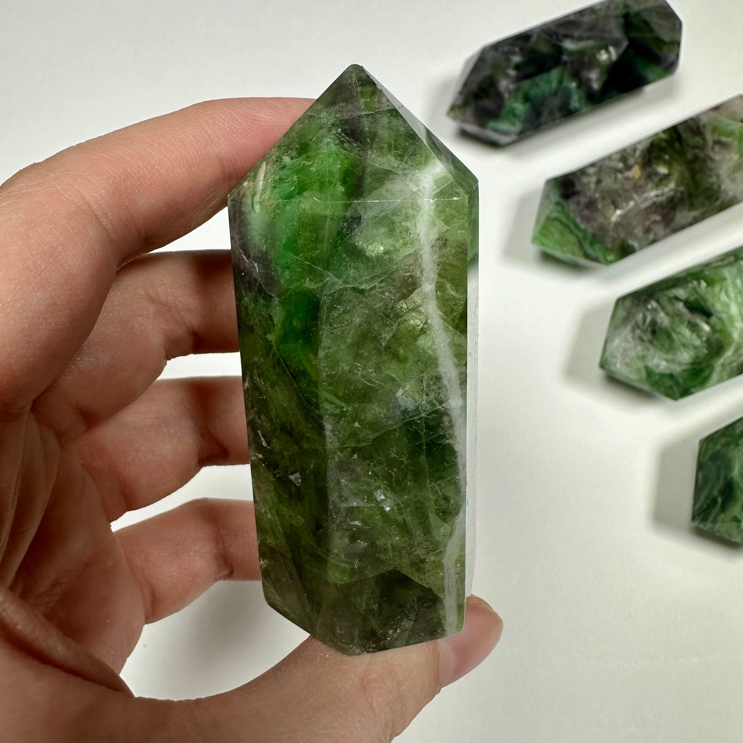 Green Fluorite tower (A)