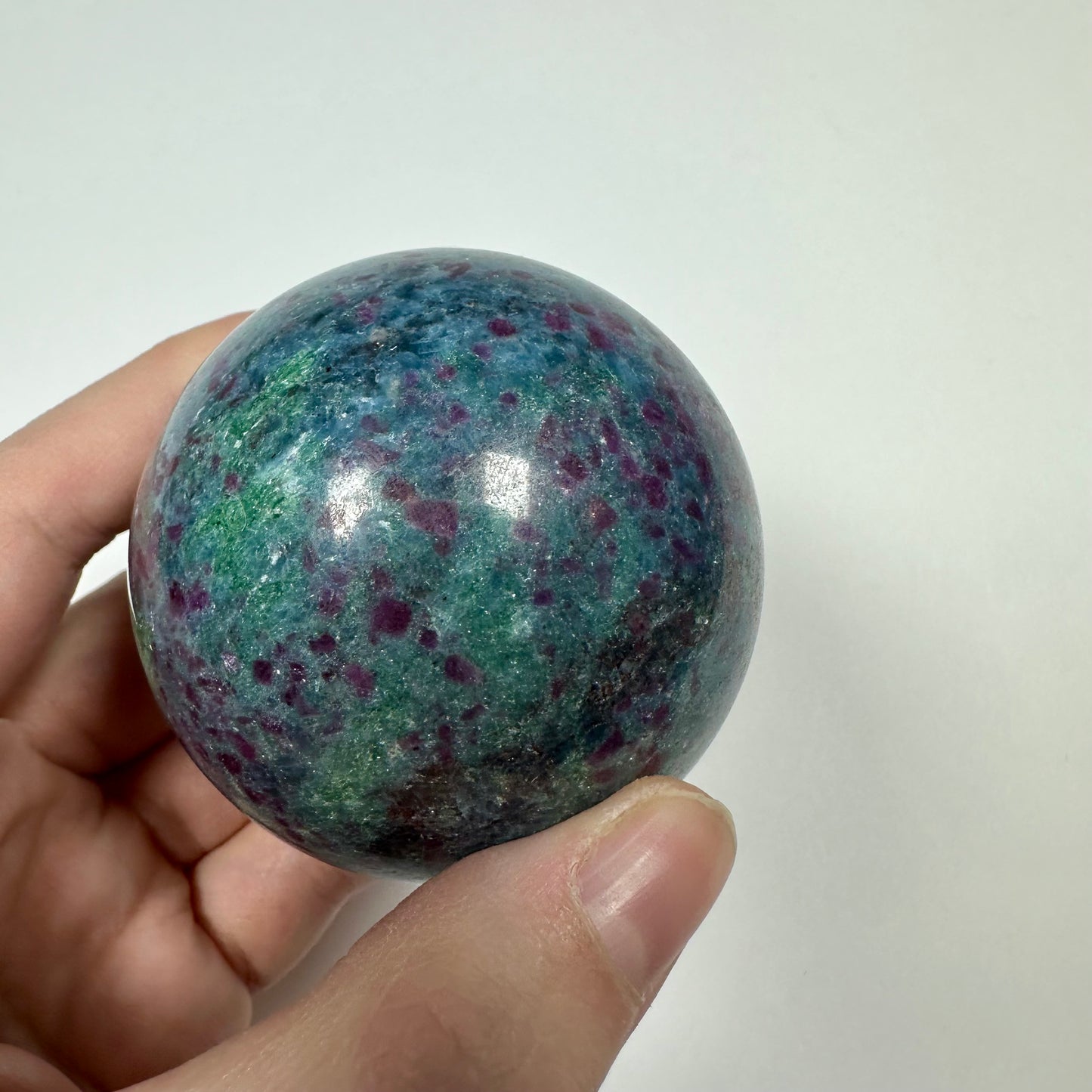 Ruby Kyanite Zosite Sphere