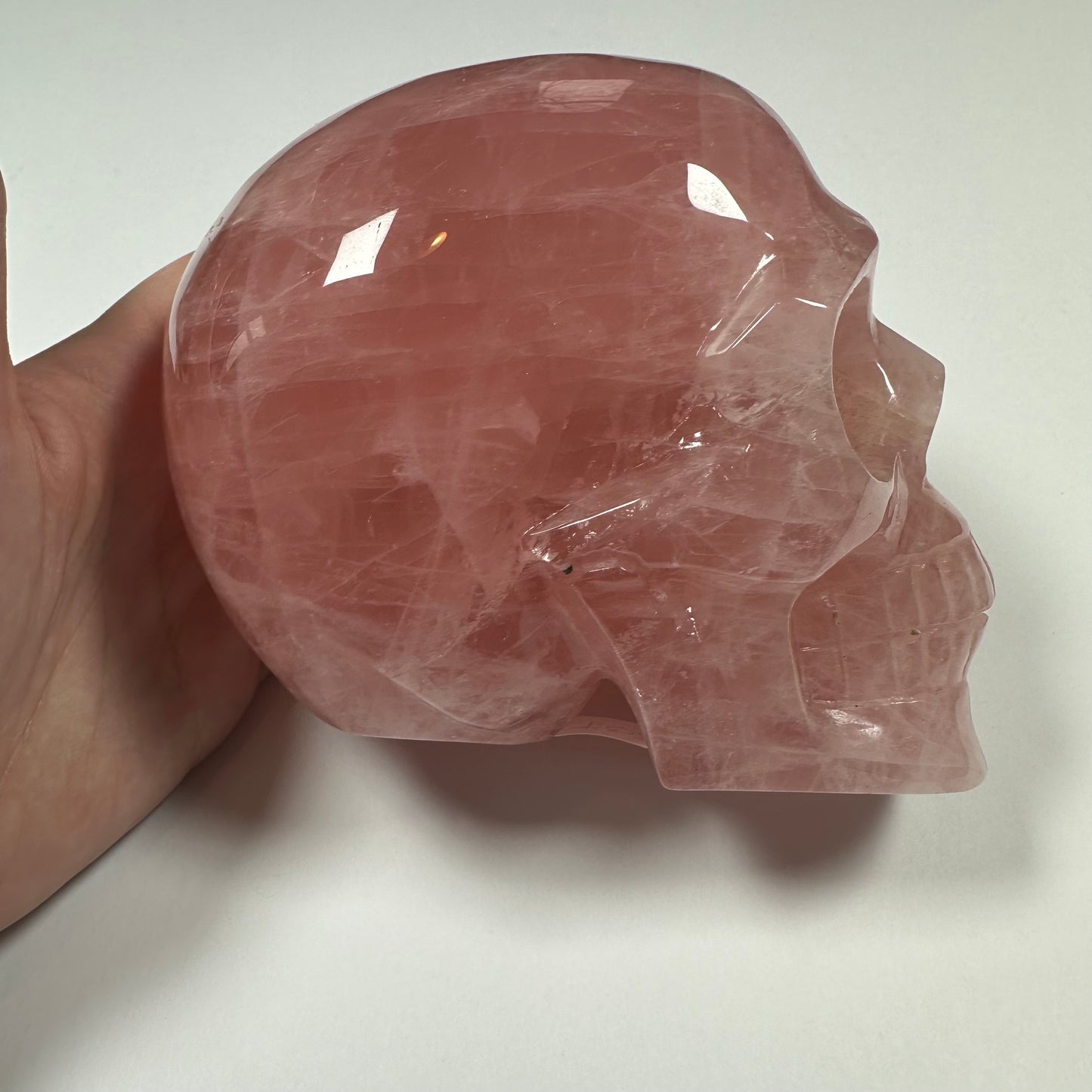 Large Rose Quartz Skull