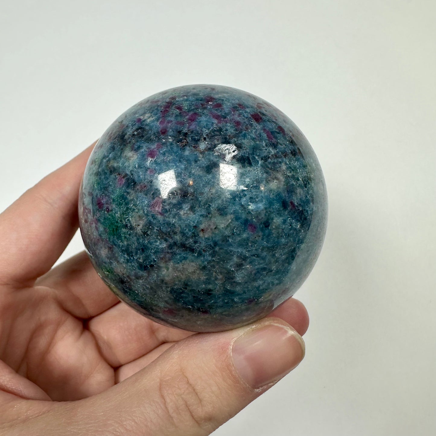 Ruby Kyanite Zosite Sphere