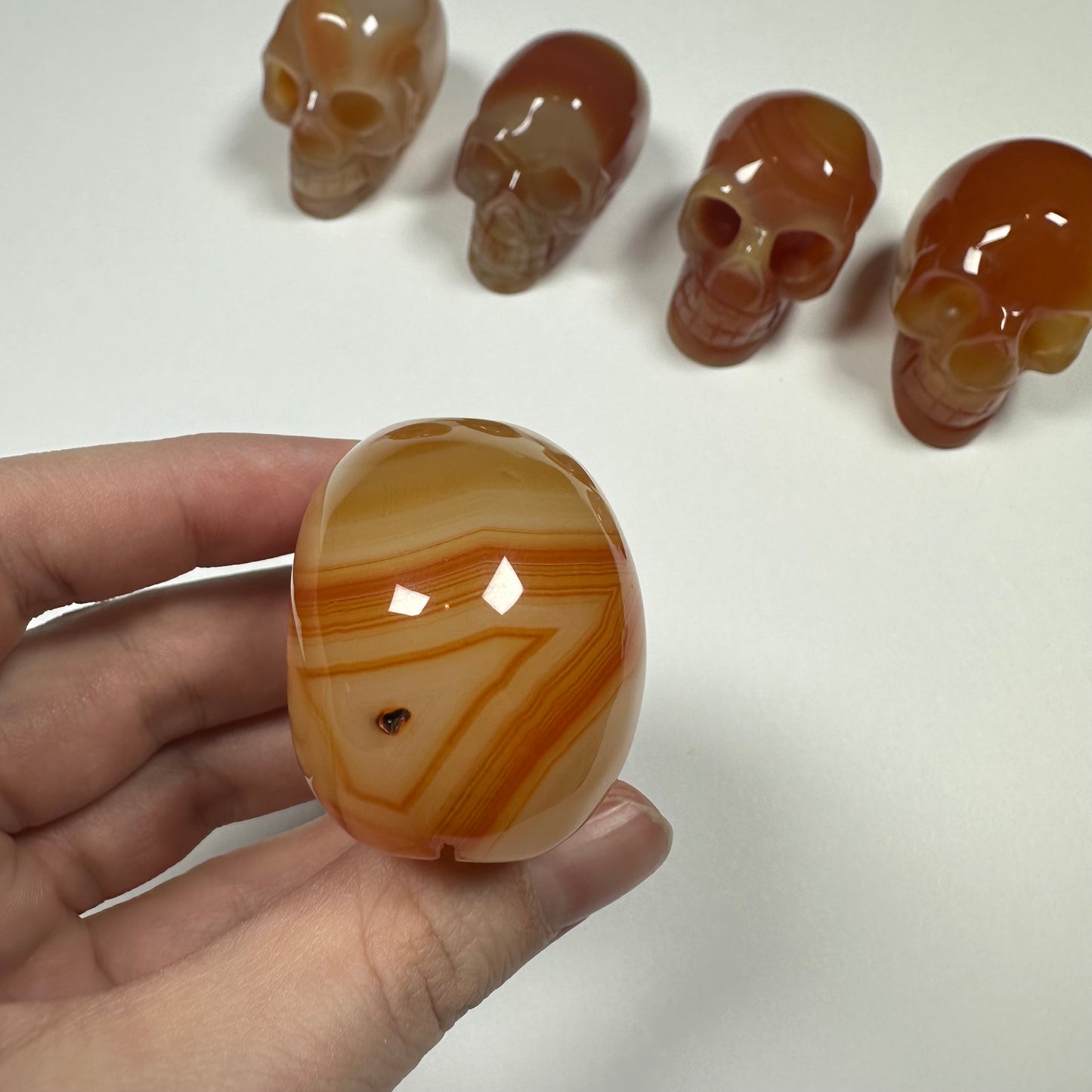 Carnelian Agate Skull (B)