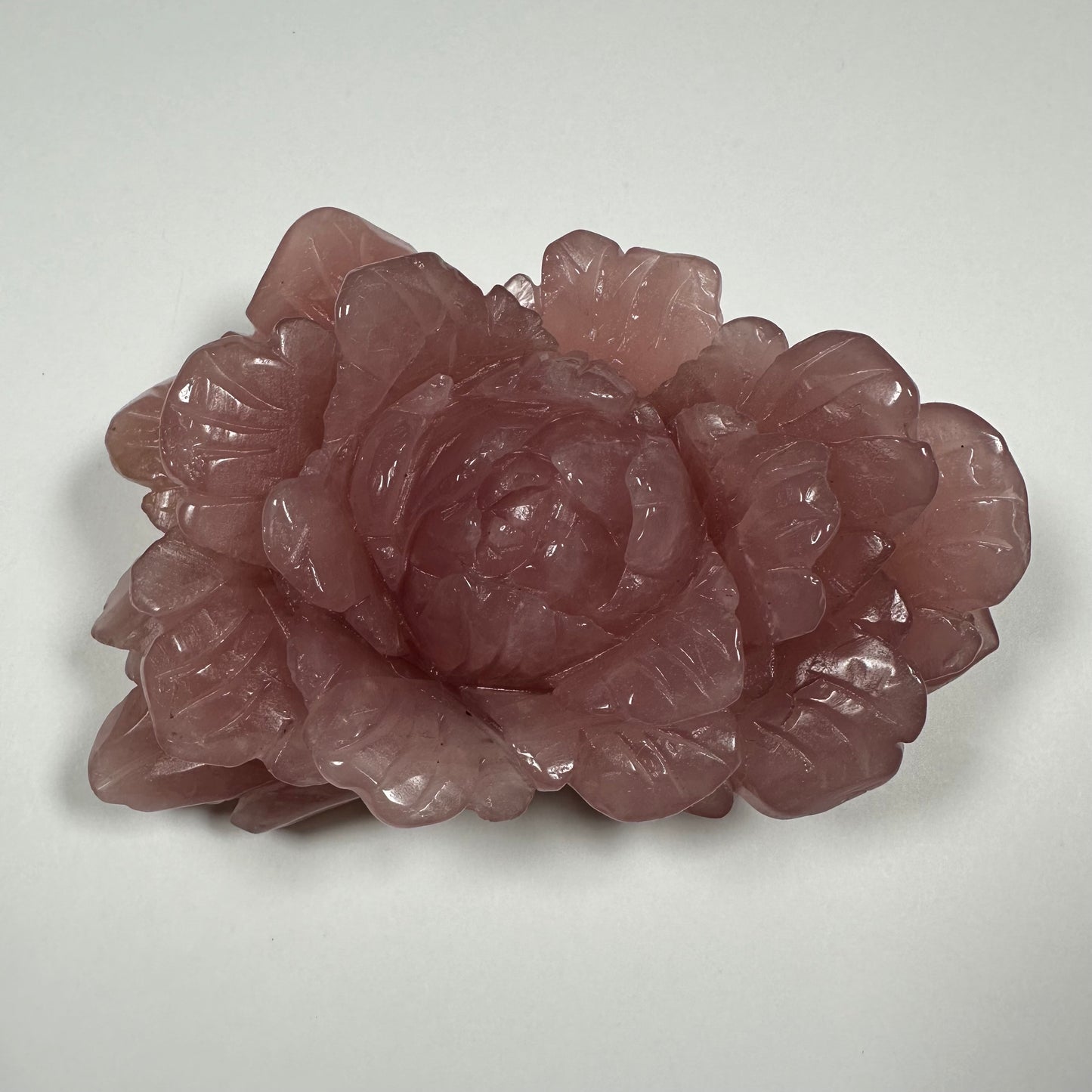 Rose Quartz Large Rose Flower