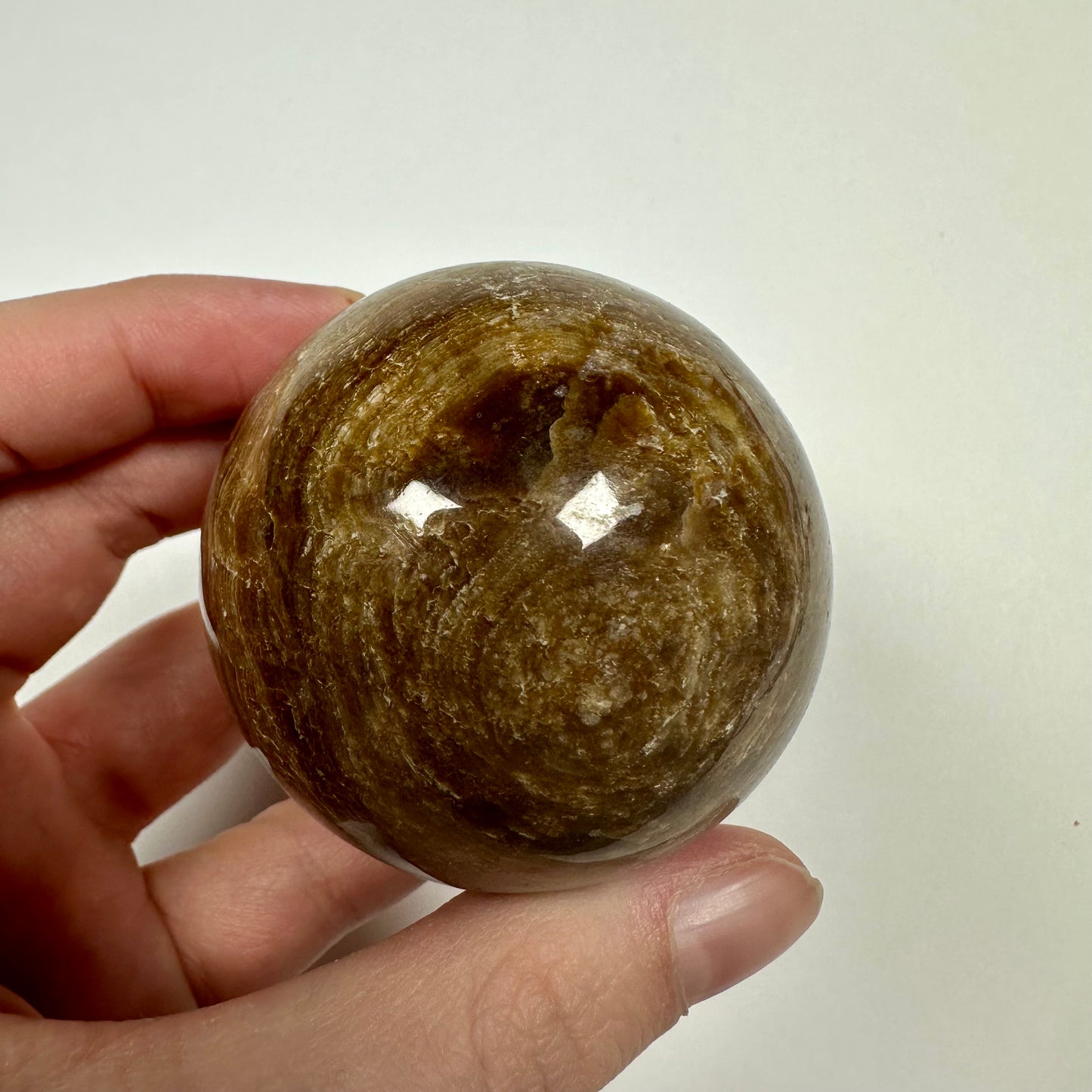Chocolate Calcite Sphere