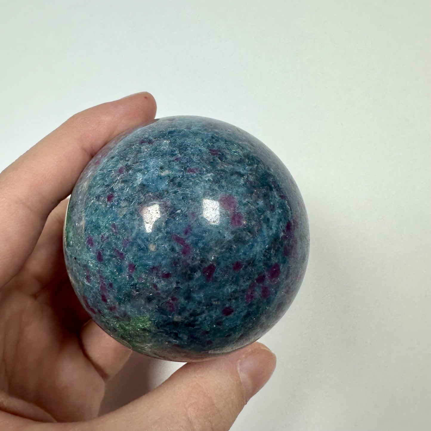 Ruby Kyanite Zosite Sphere