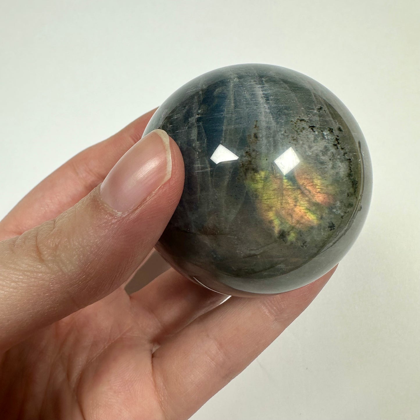 Sunset Flash Labradorite Sphere