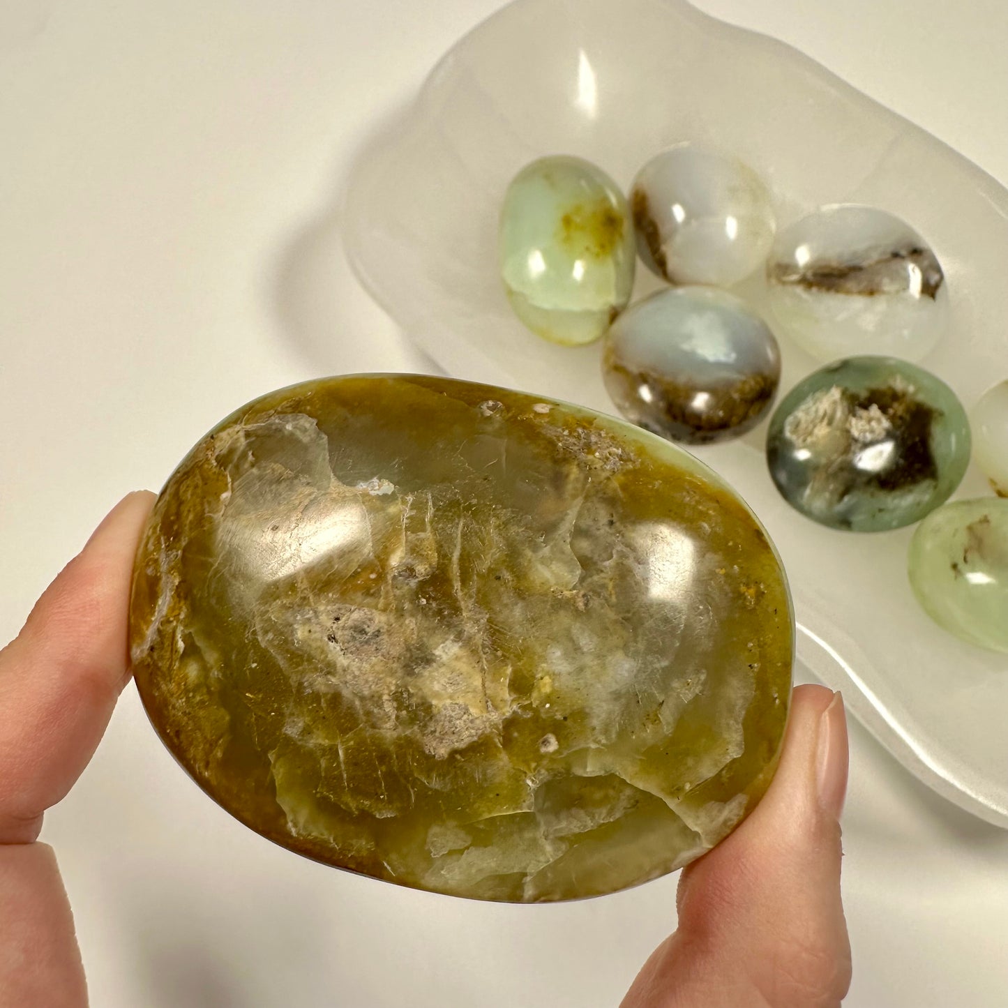 Peruvian Blue Opal Palm Stone (I)