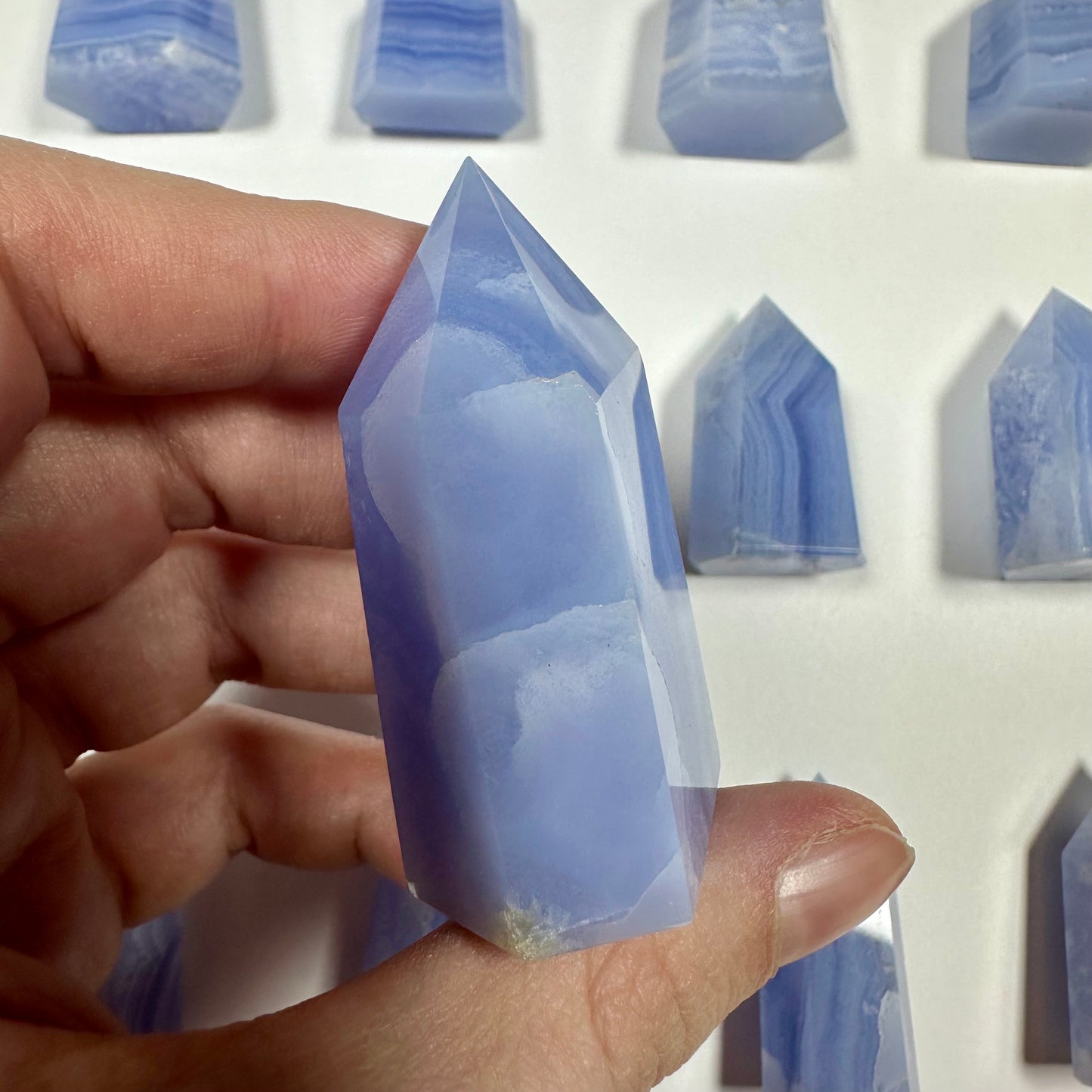 Blue Lace Agate Tower (B)