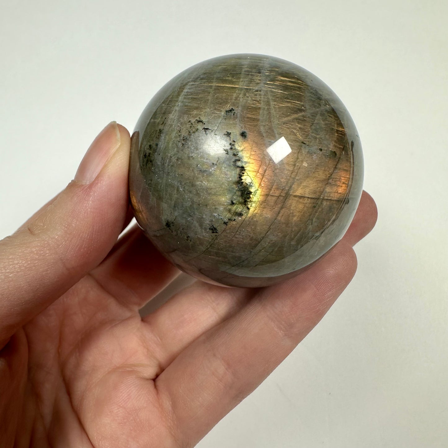 Sunset Flash Labradorite Sphere