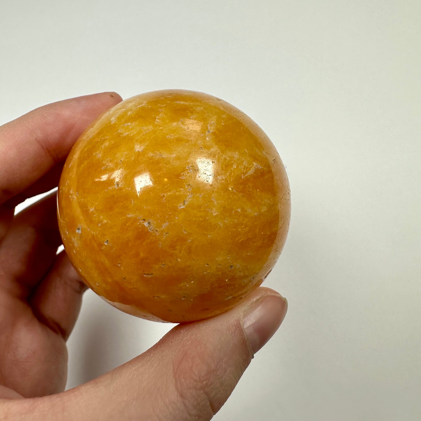 Juicy Orange Calcite Sphere (A)
