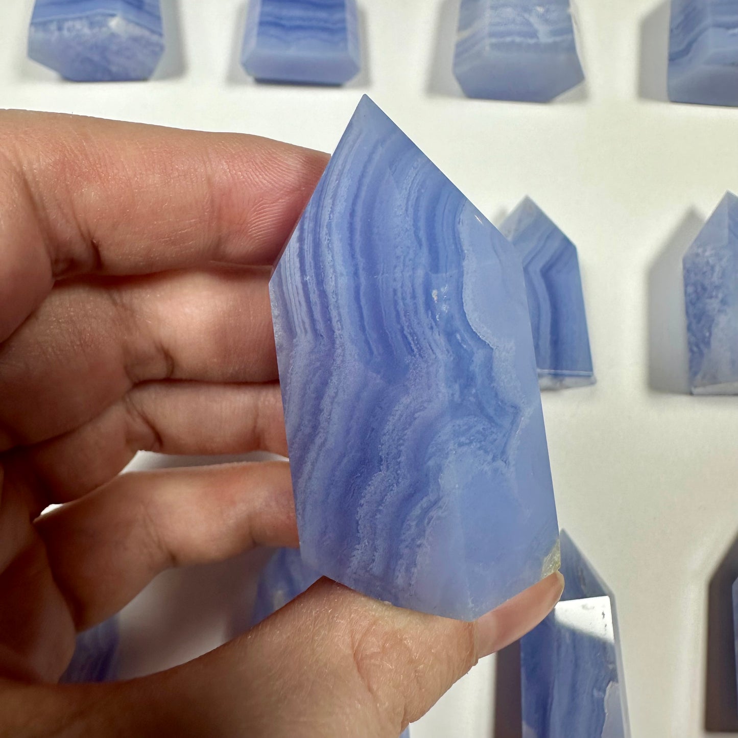 Blue Lace Agate Tower (B)