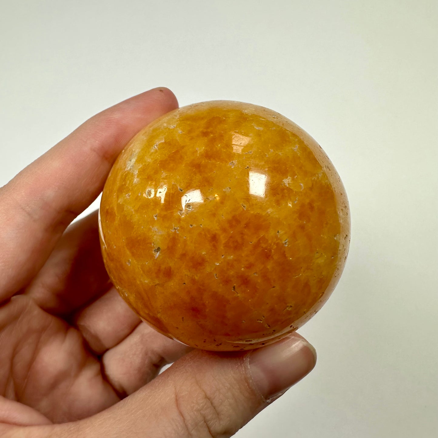 Juicy Orange Calcite Sphere (A)