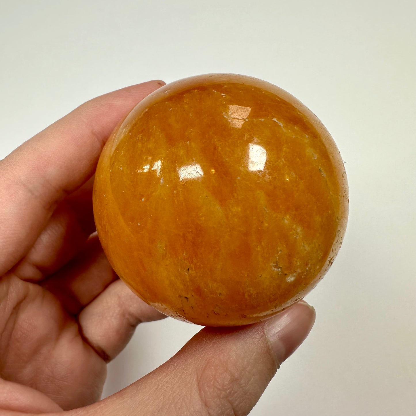 Juicy Orange Calcite Sphere (A)